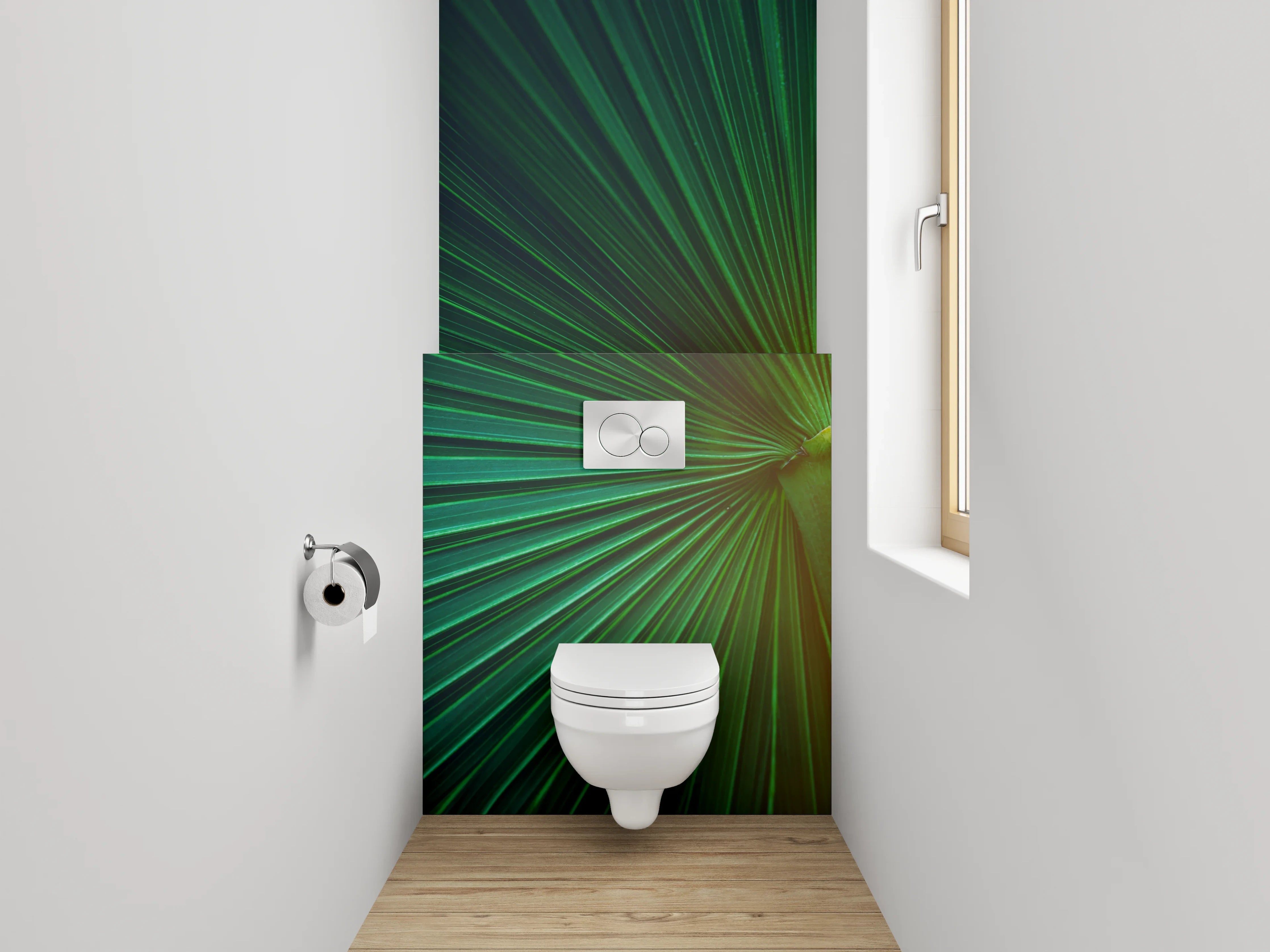 WC-Rückwand - Palmenblatt Natur Motiv Grün