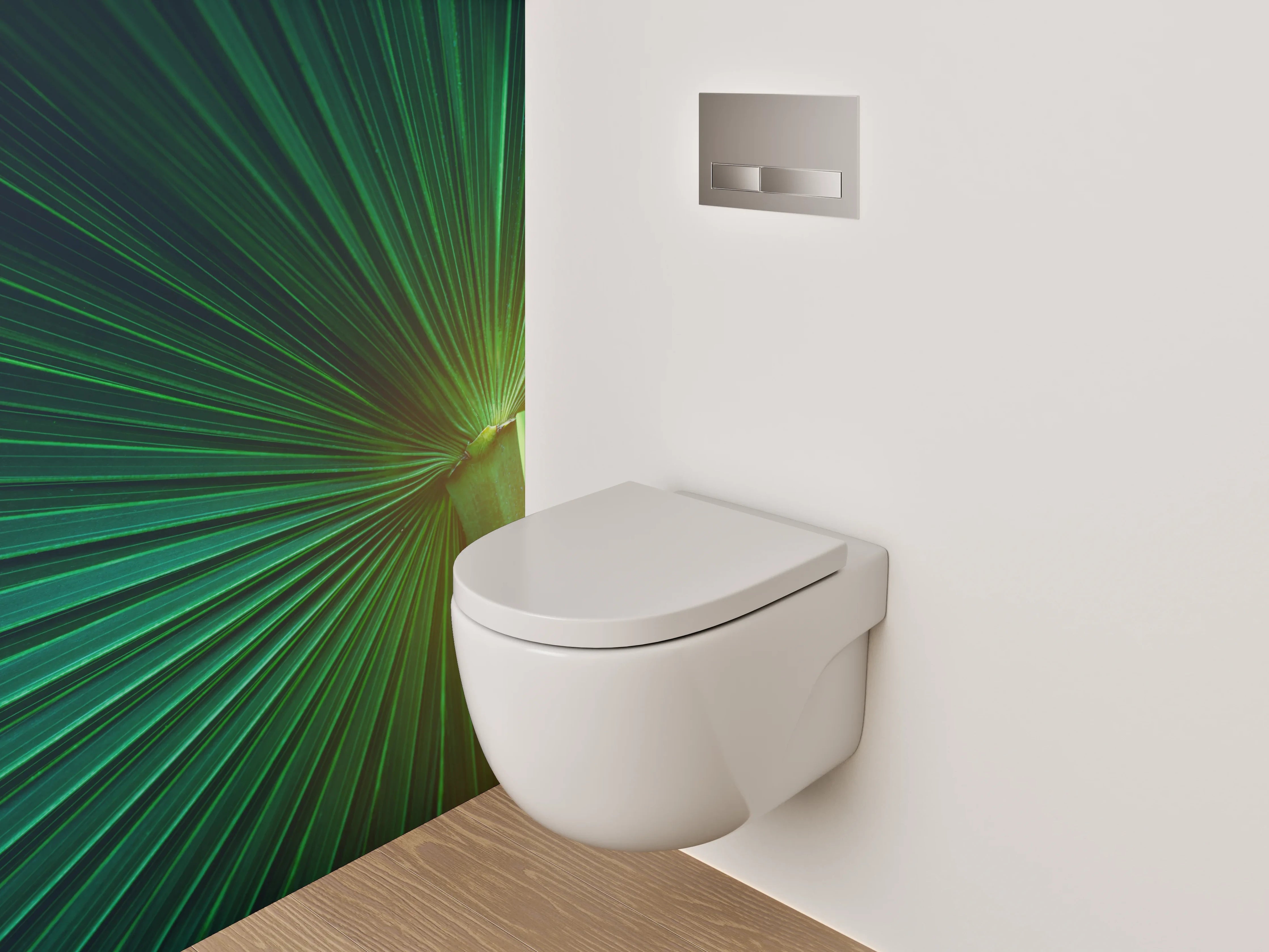 WC-Rückwand - Palmenblatt Natur Motiv Grün