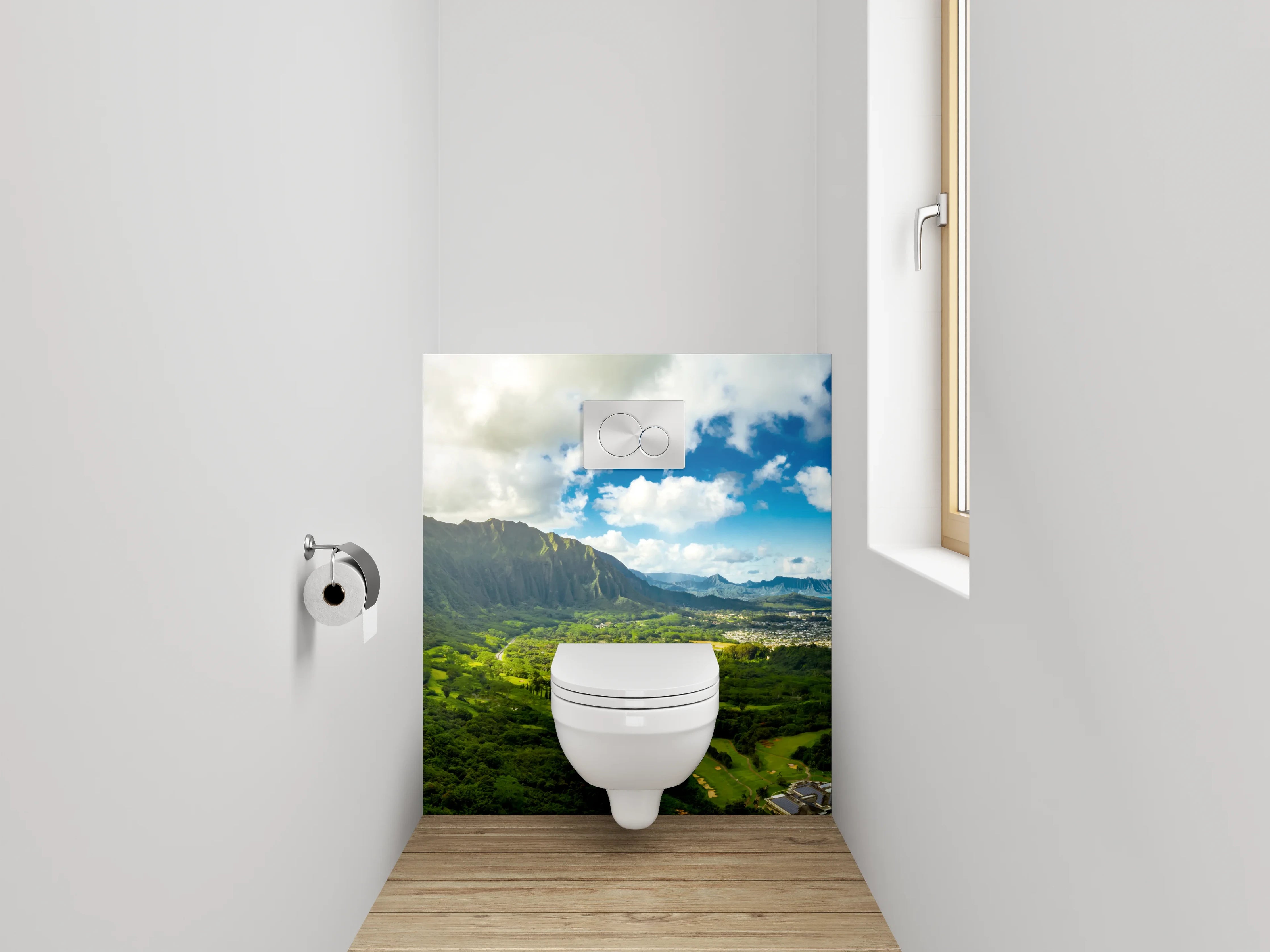 WC-Rückwand - Panorama Hawaii Berge und Meer