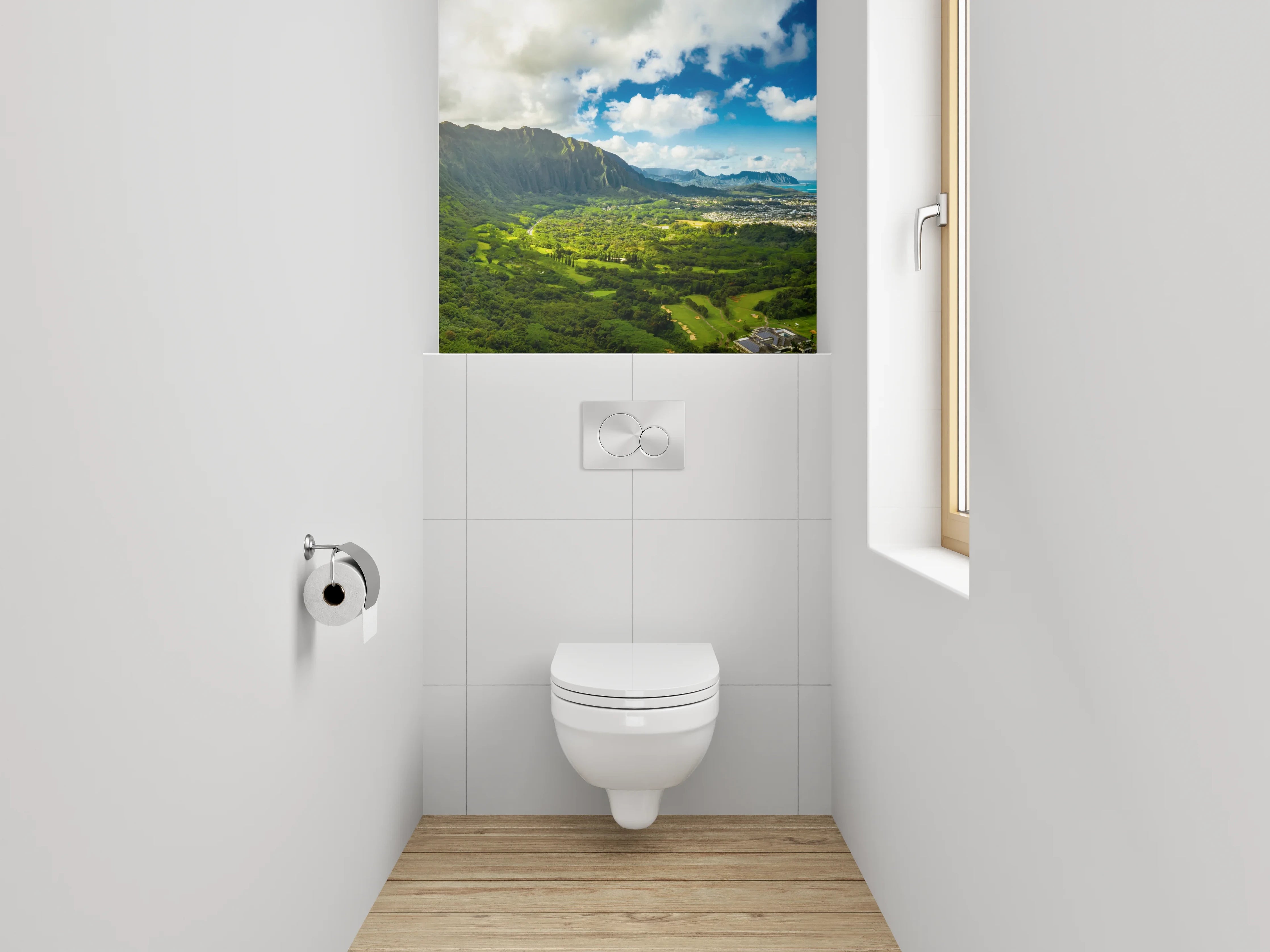 WC-Rückwand - Panorama Hawaii Berge und Meer