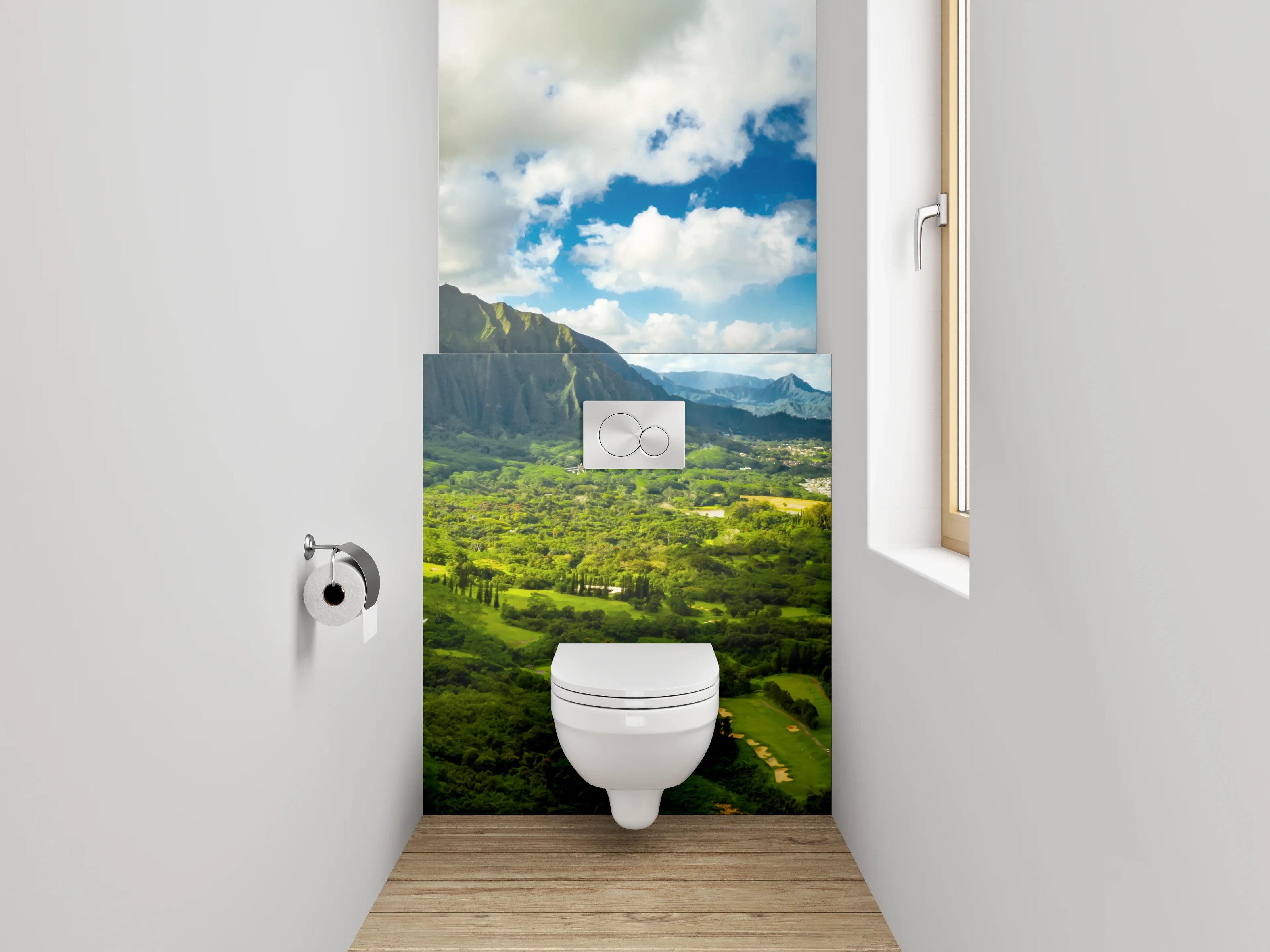 WC-Rückwand - Panorama Hawaii Berge und Meer