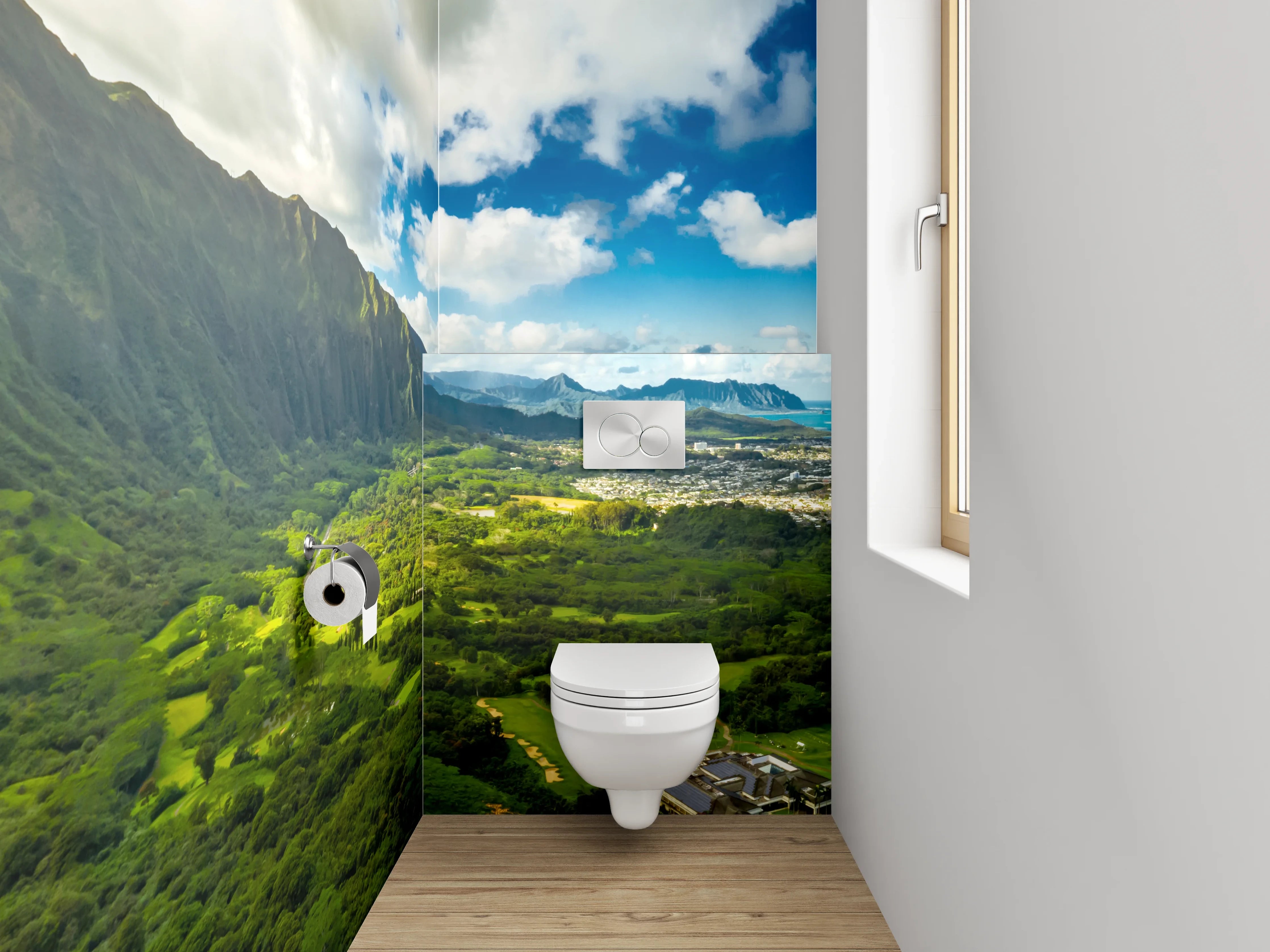 WC-Rückwand - Panorama Hawaii Berge und Meer