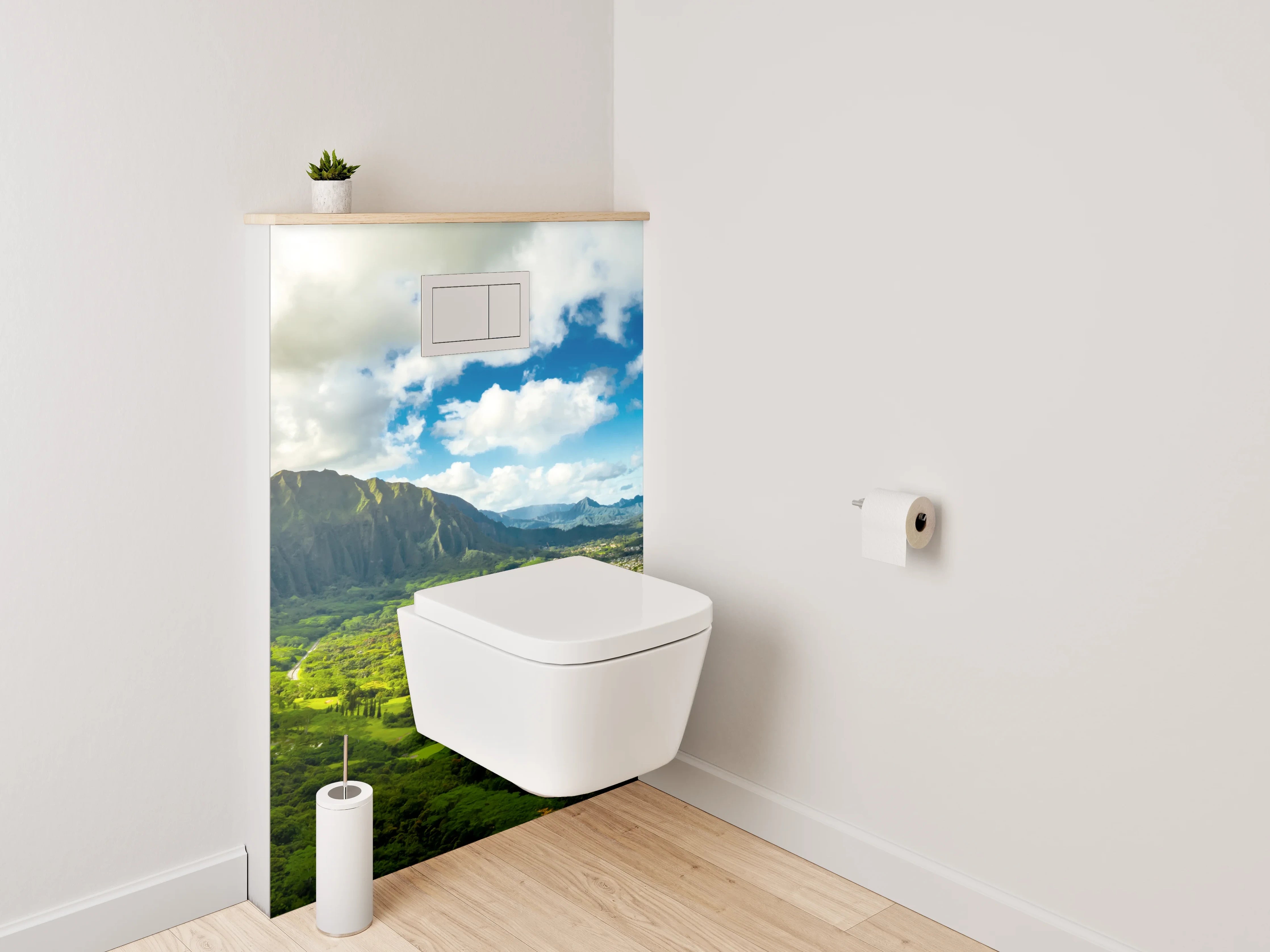 WC-Rückwand - Panorama Hawaii Berge und Meer