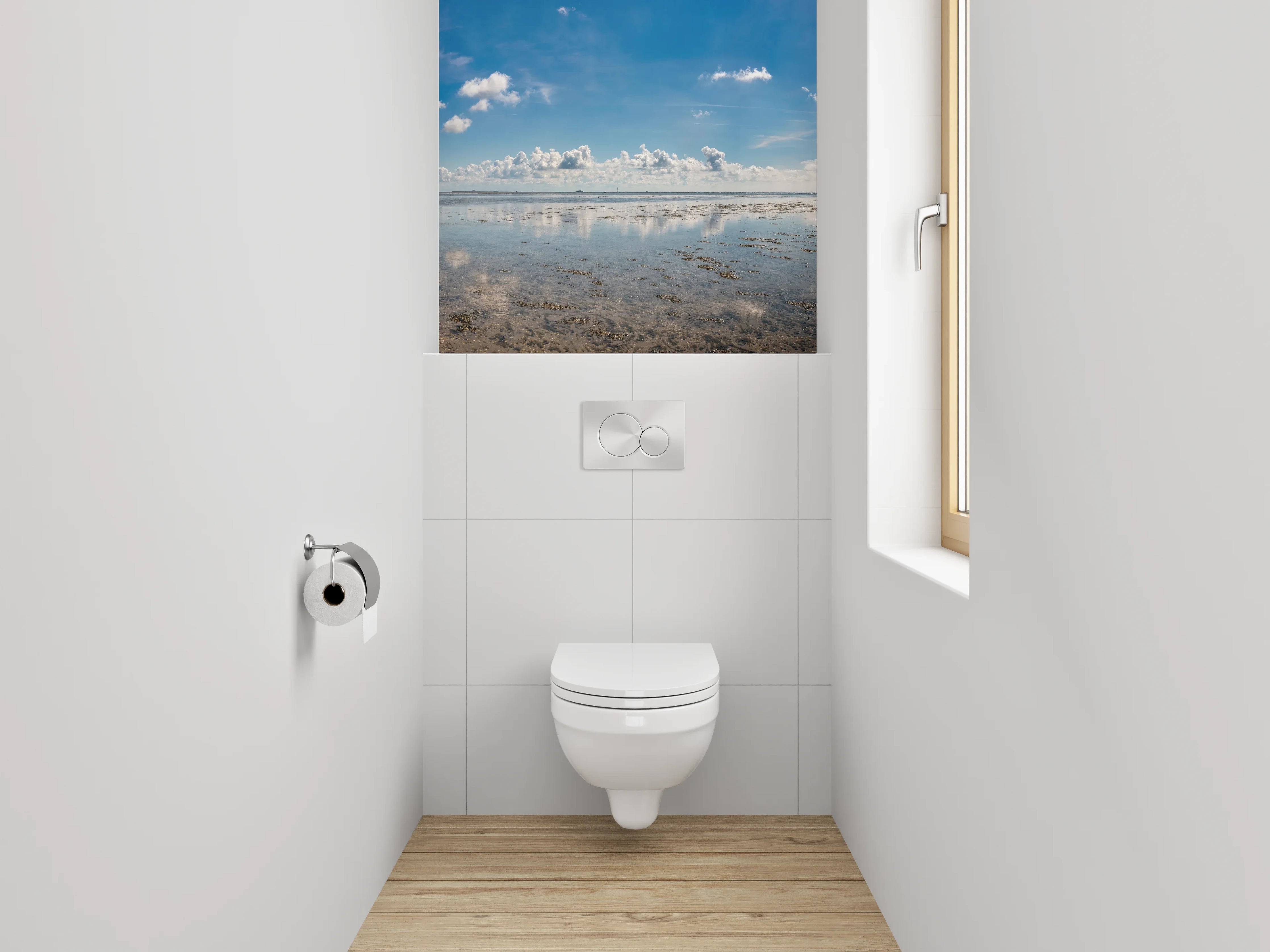 WC-Rückwand - Panorama Himmel und Meer Reflektion