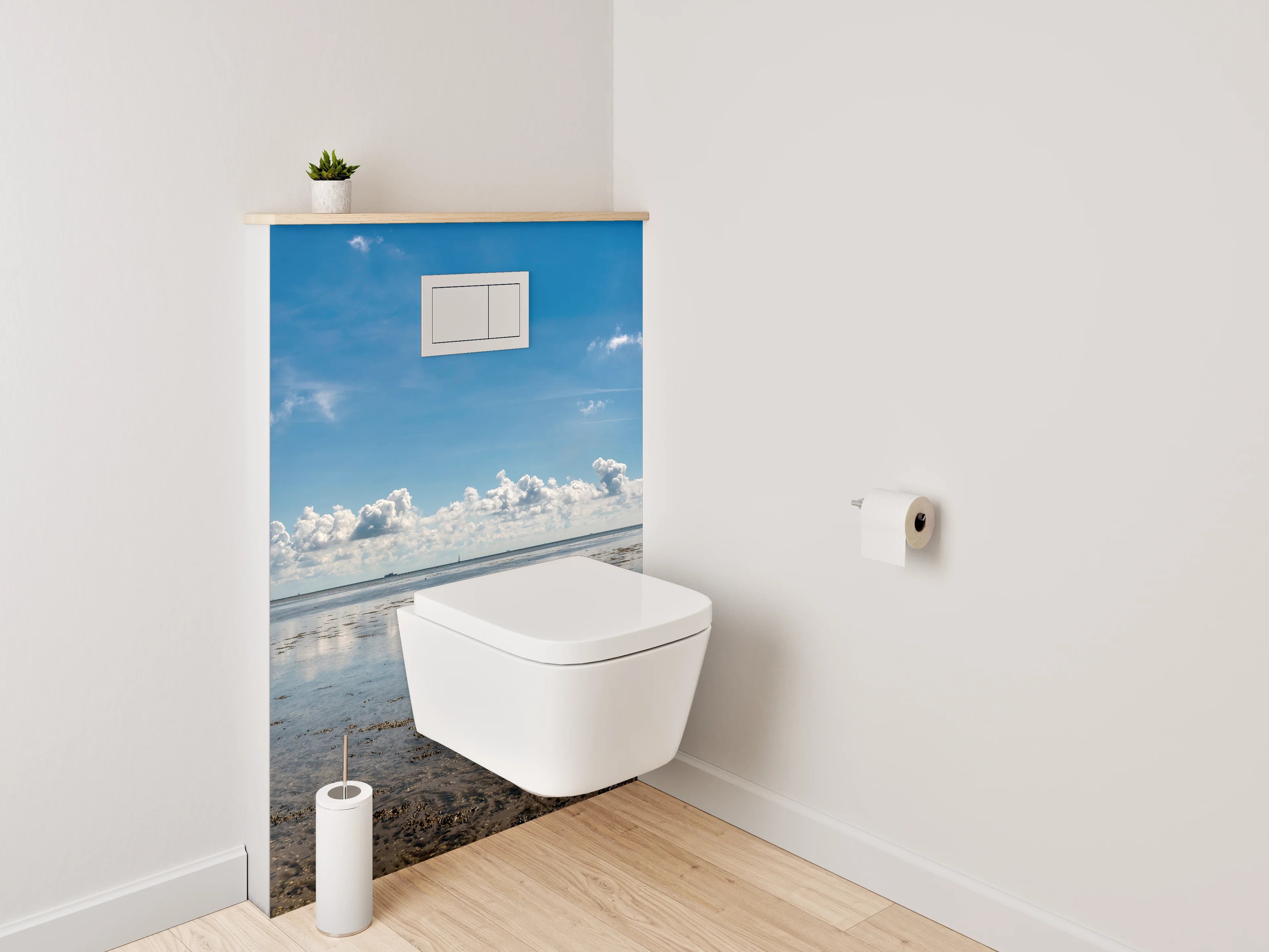 WC-Rückwand - Panorama Himmel und Meer Reflektion
