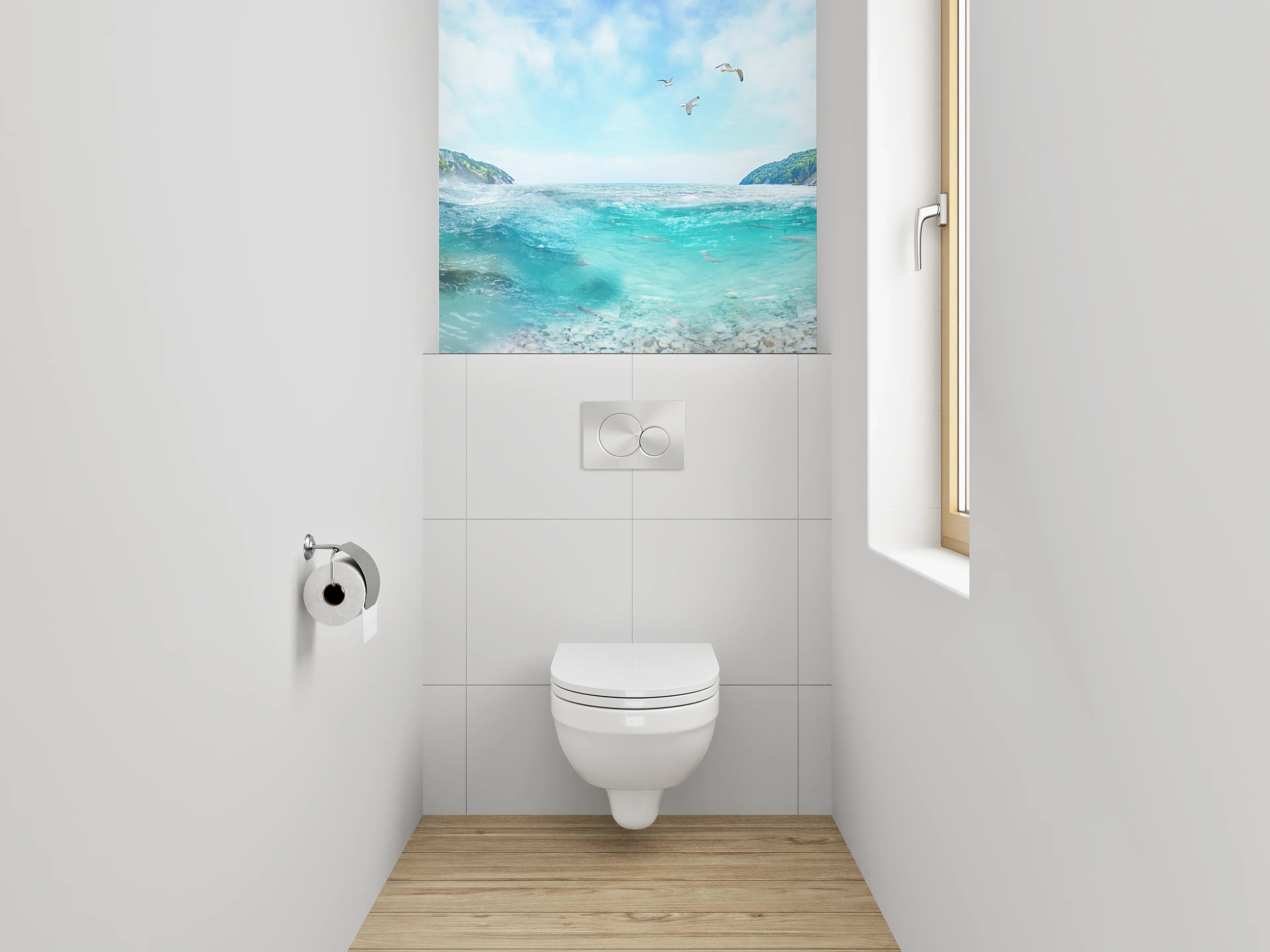 WC-Rückwand - Panorama Kreidefelsen Ostsee Meeresblick