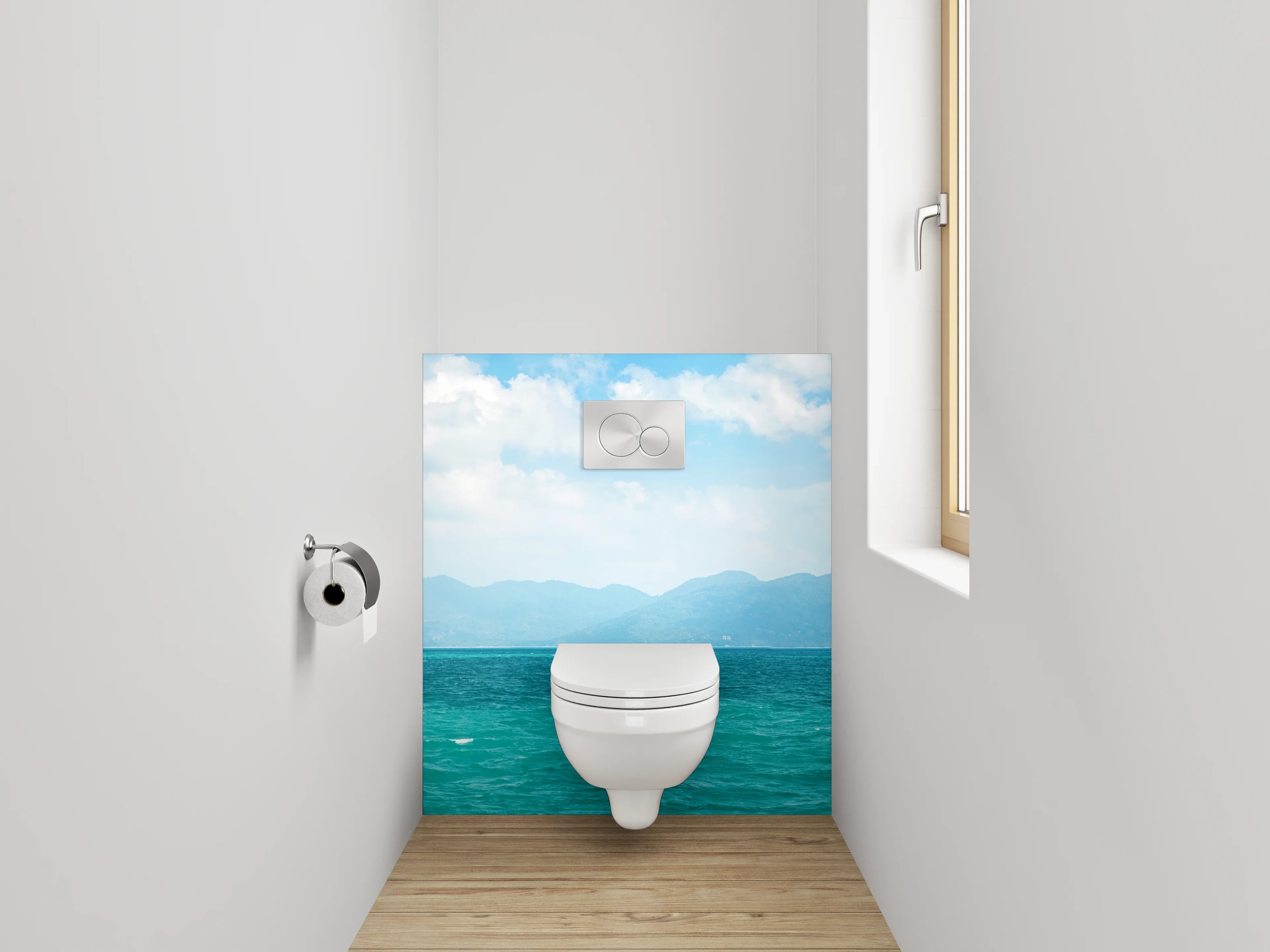 WC-Rückwand - Panorama Meerblick Fototapete