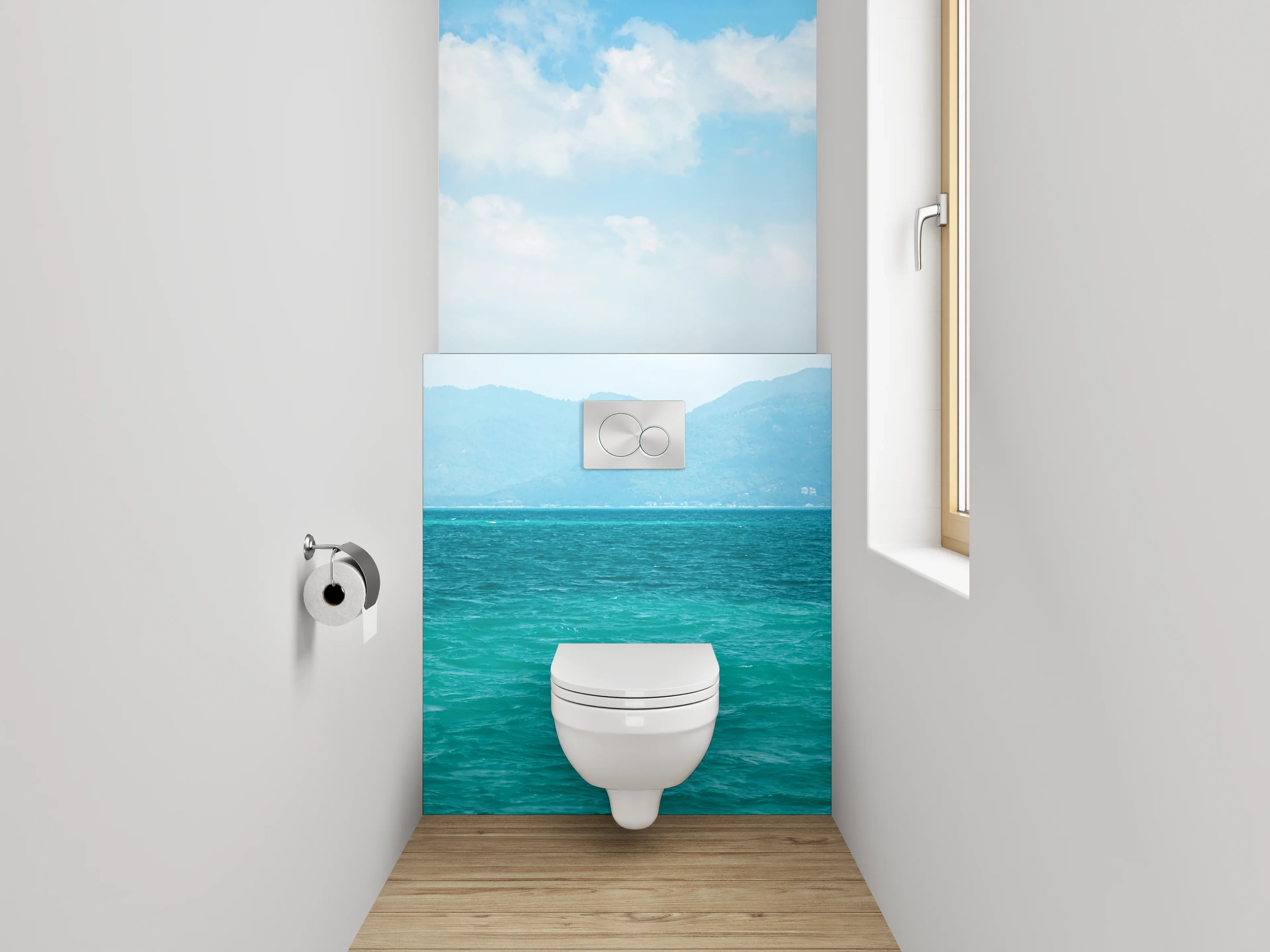 WC-Rückwand - Panorama Meerblick Fototapete