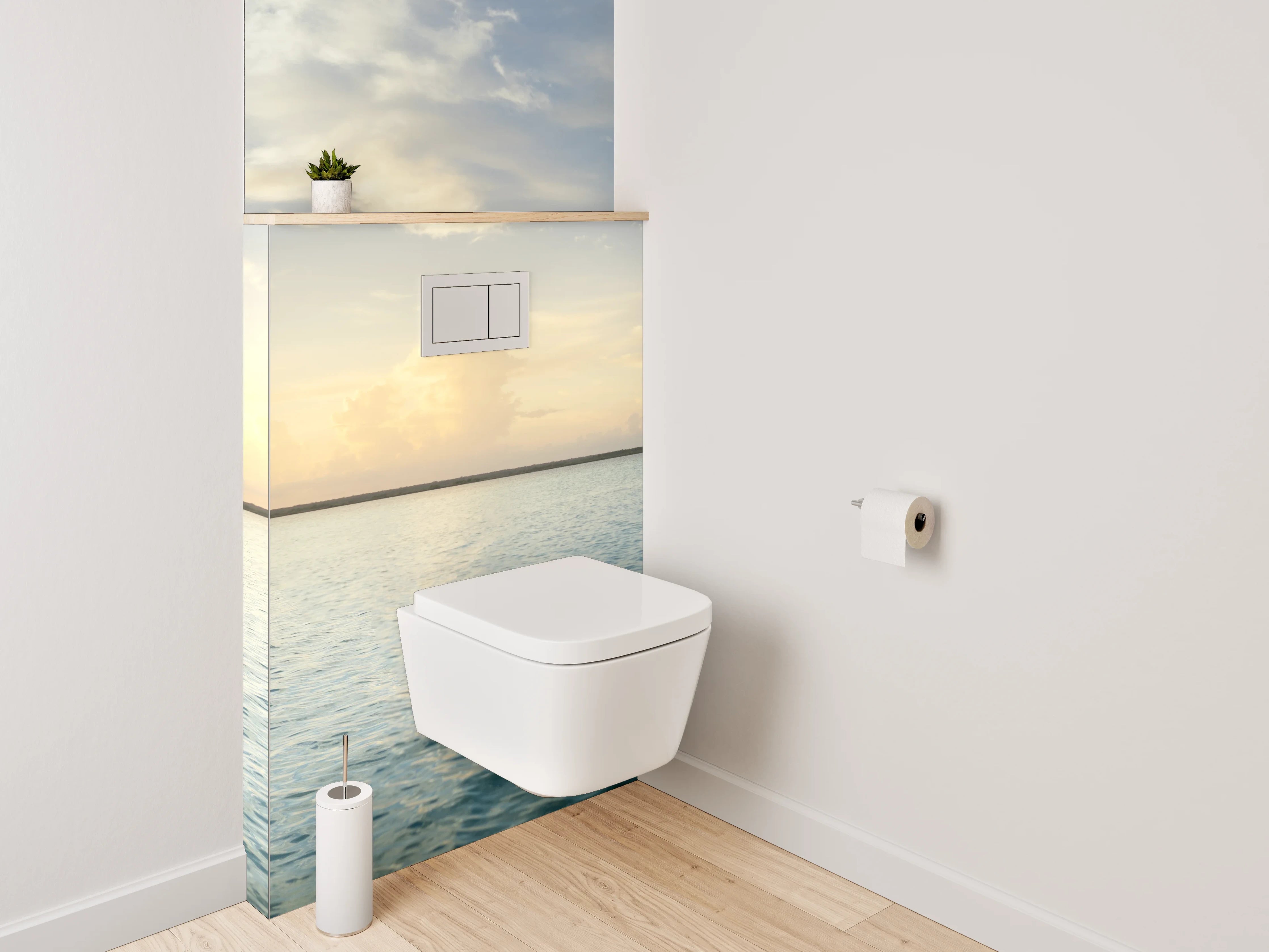 WC-Rückwand - Panorama Sonnenaufgang am Ozean