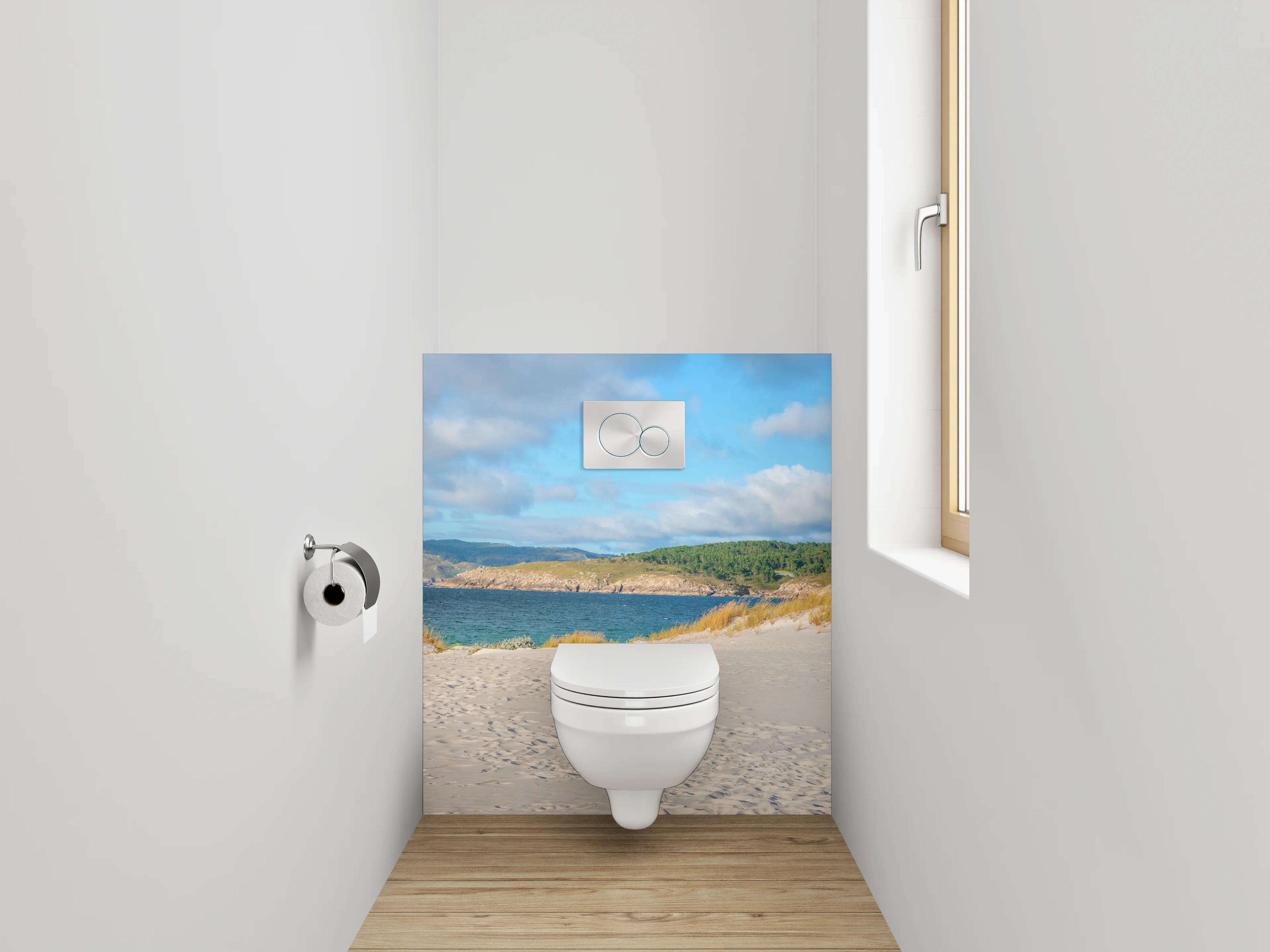 WC-Rückwand - Panorama Strand & Dünen Landschaft