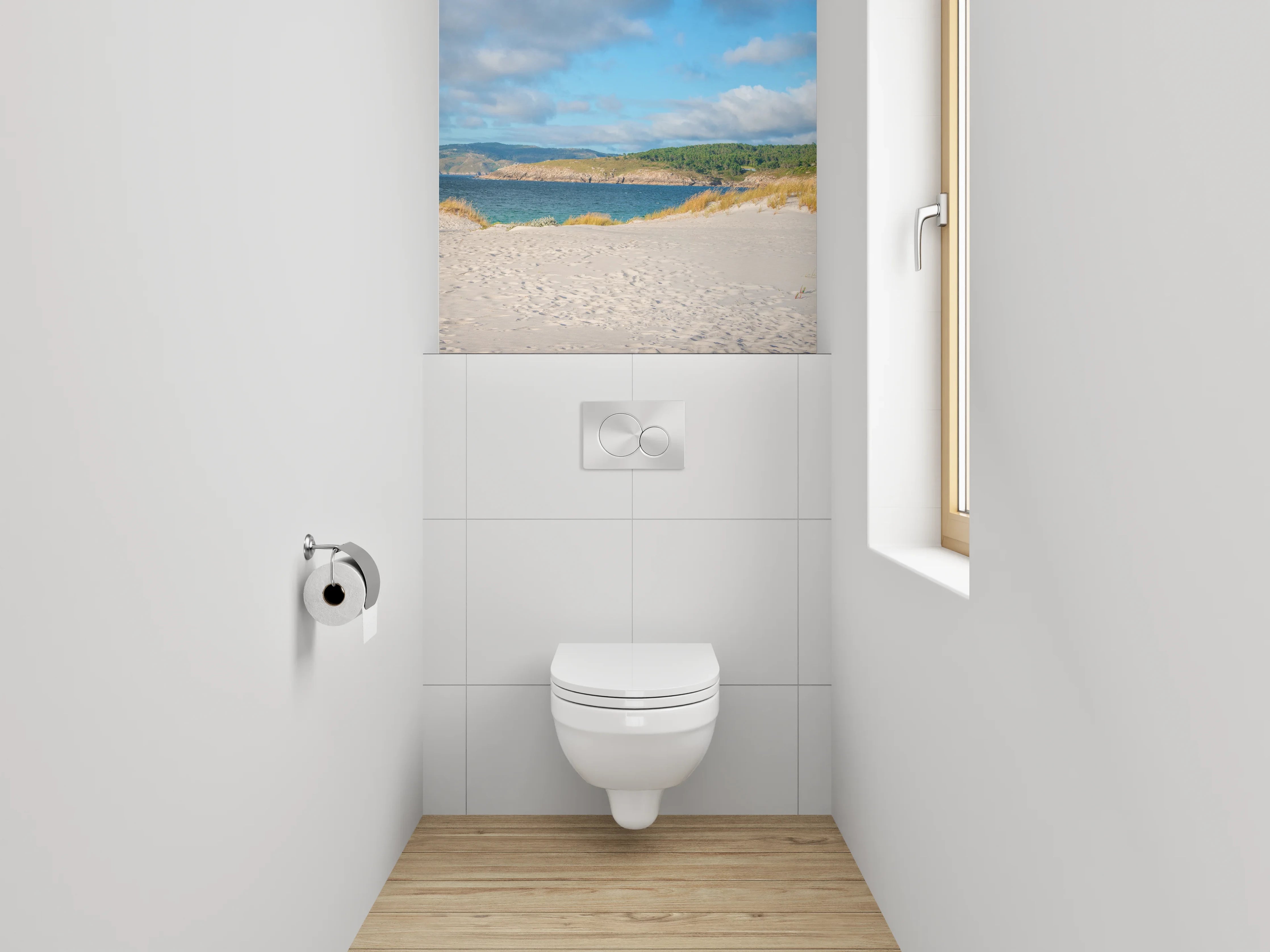 WC-Rückwand - Panorama Strand & Dünen Landschaft