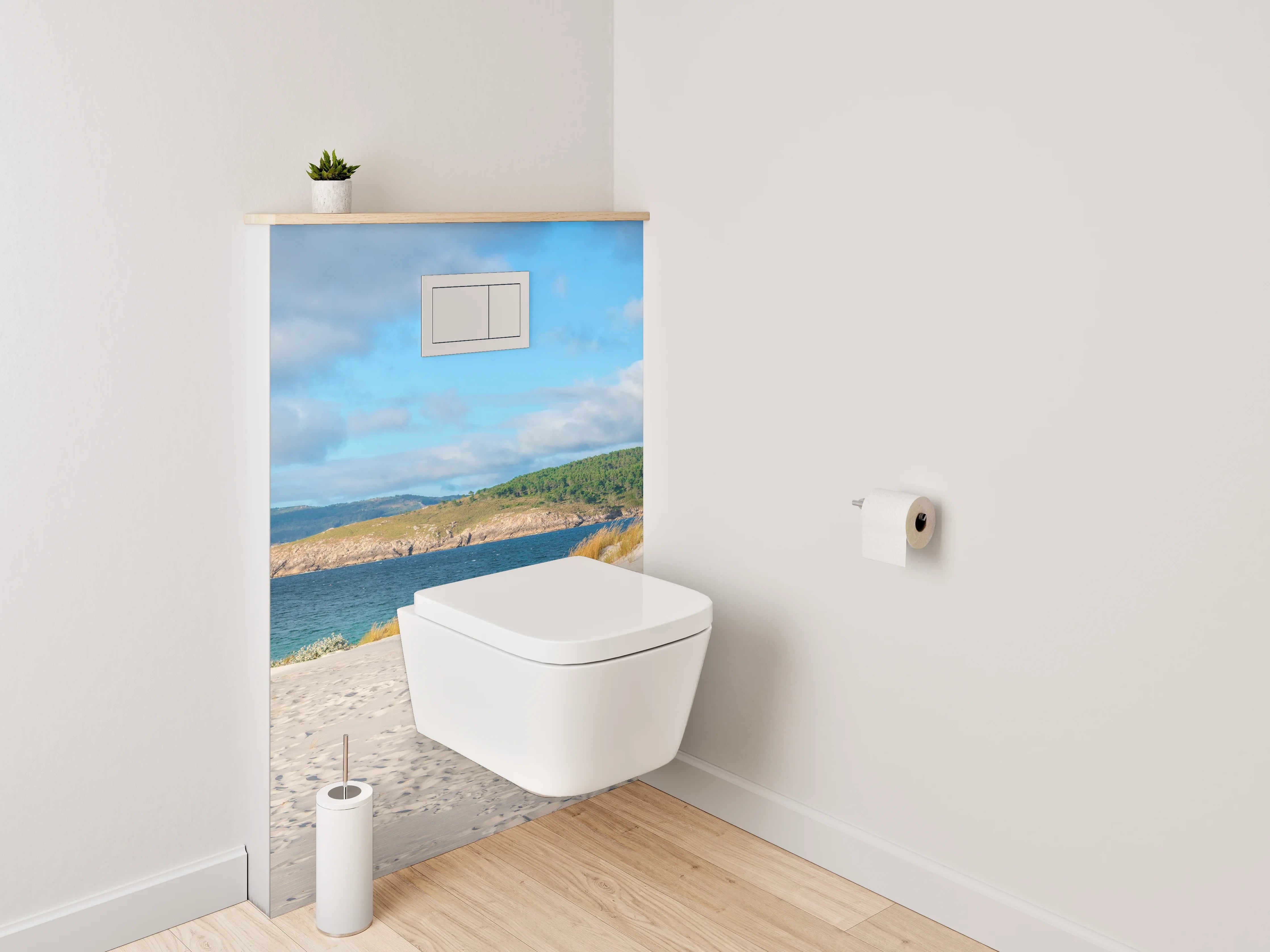 WC-Rückwand - Panorama Strand & Dünen Landschaft