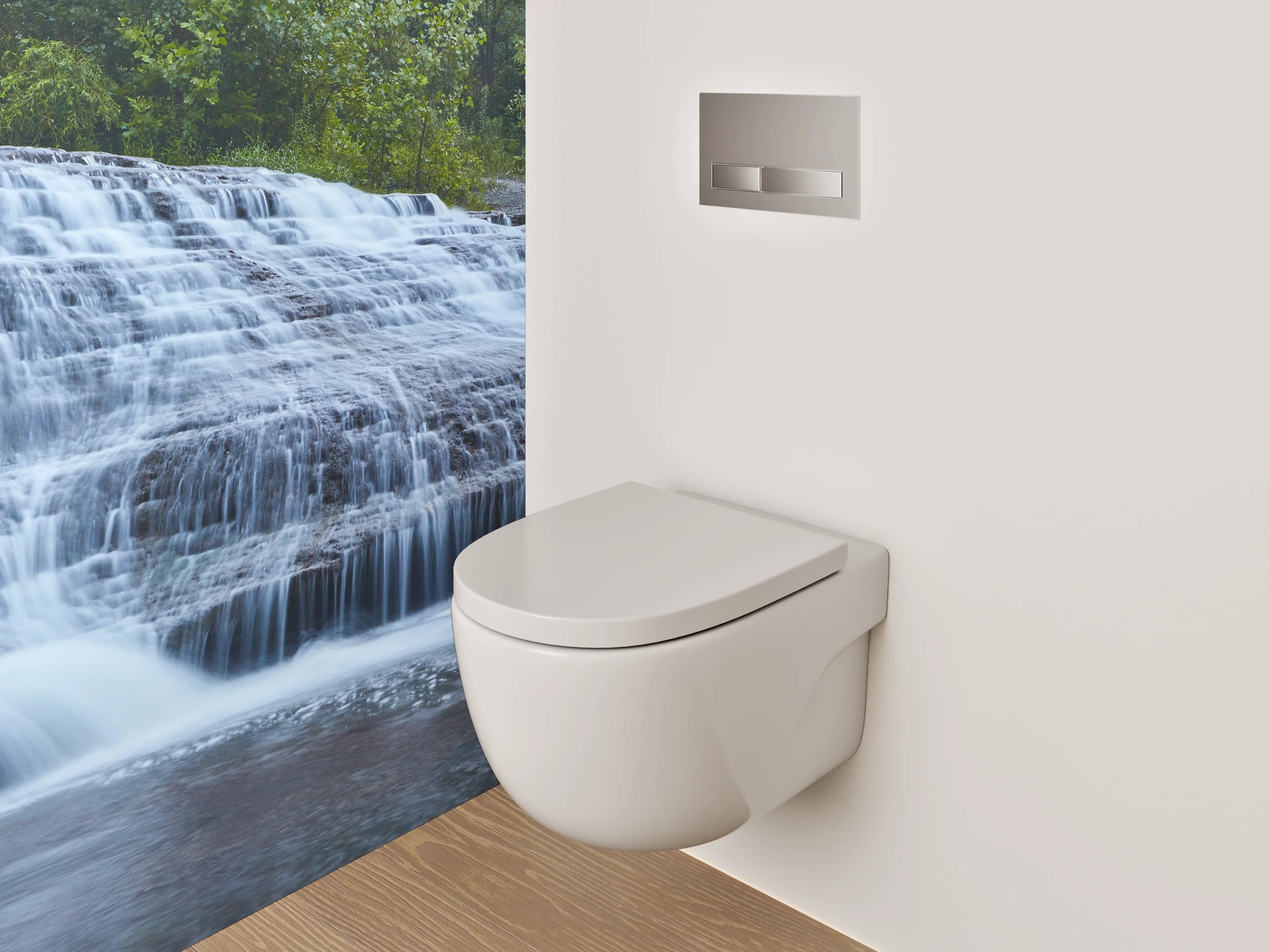WC-Rückwand - Panorama Wasserfall Naturidylle
