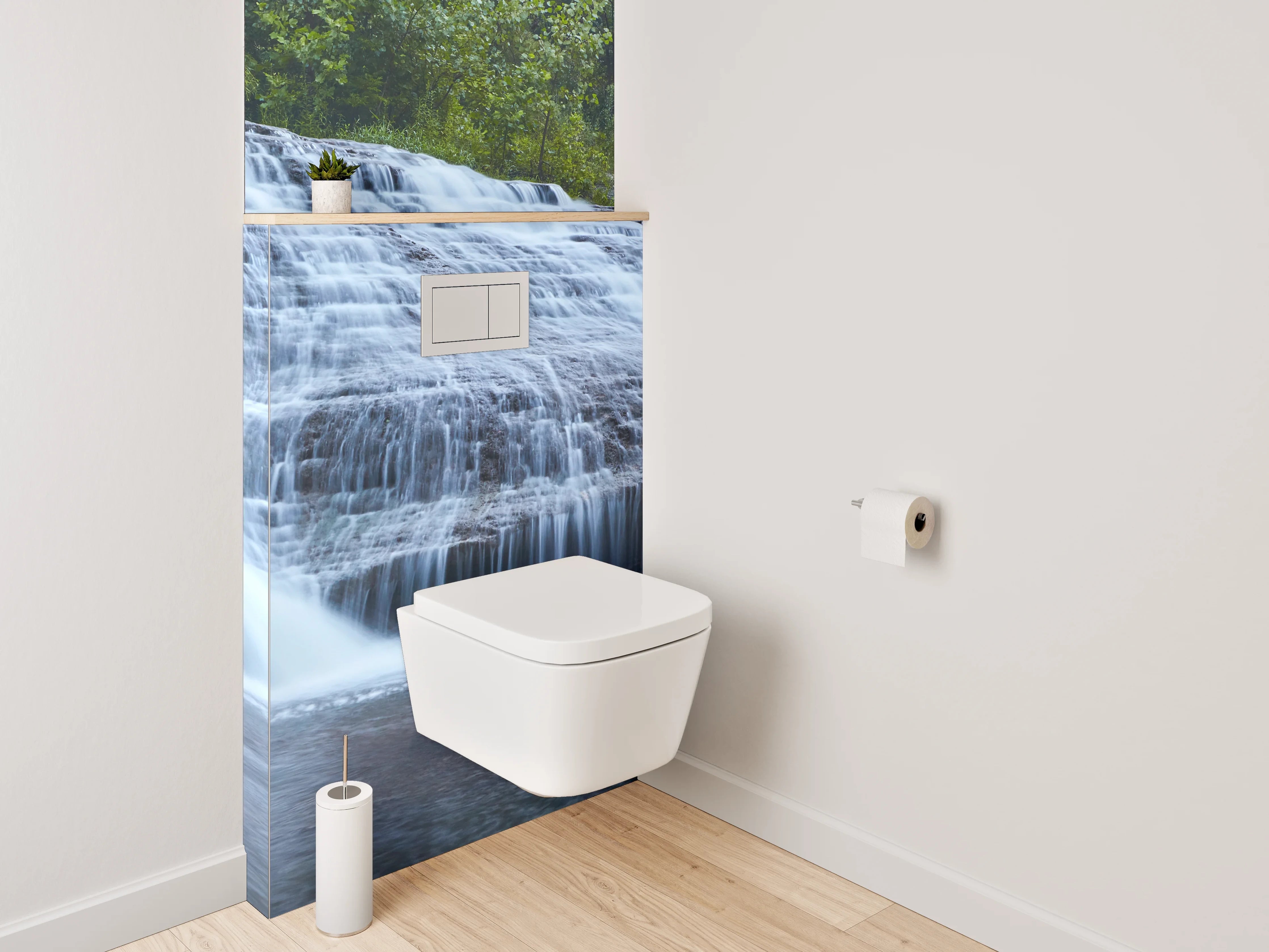 WC-Rückwand - Panorama Wasserfall Naturidylle