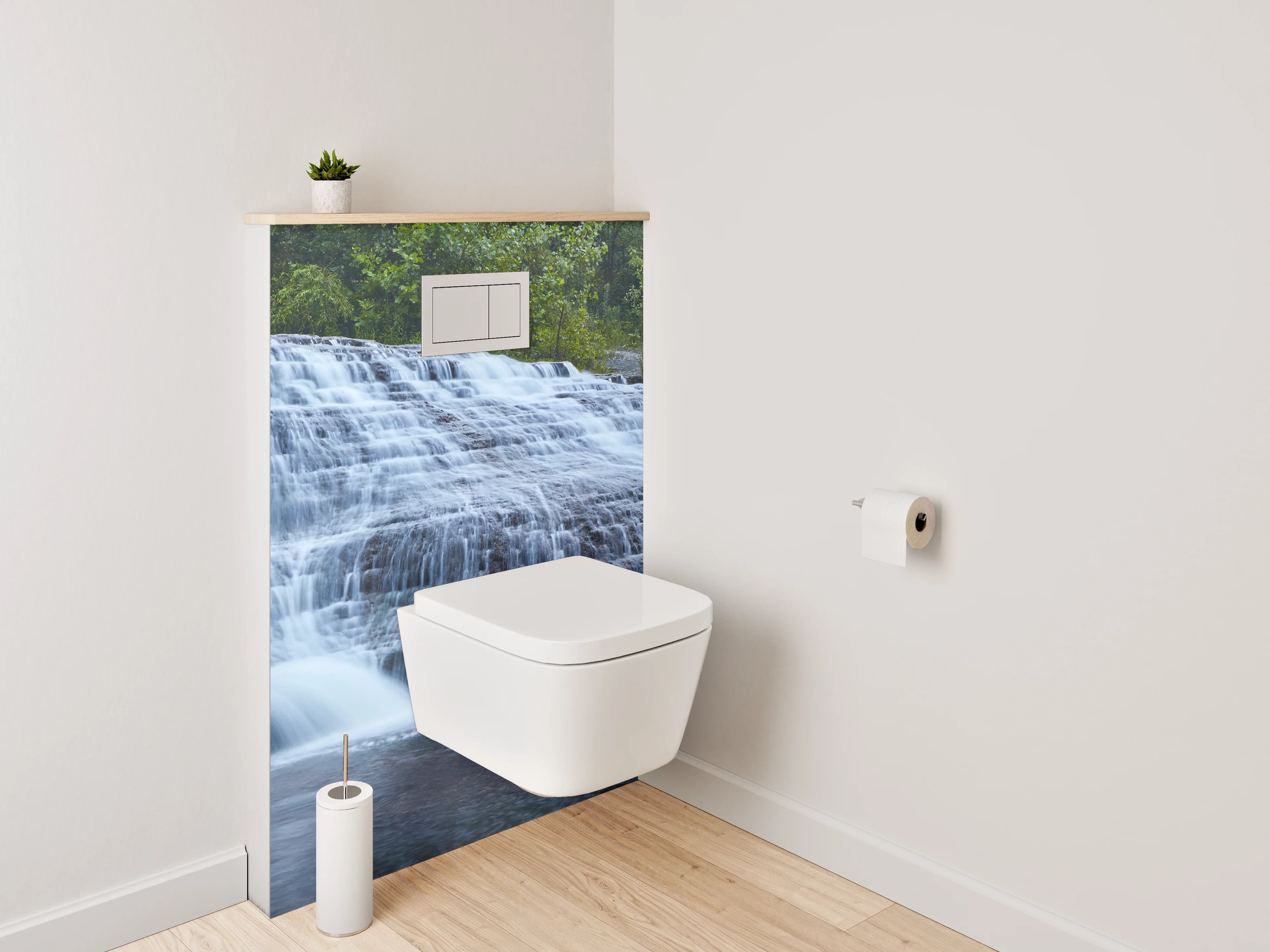 WC-Rückwand - Panorama Wasserfall Naturidylle