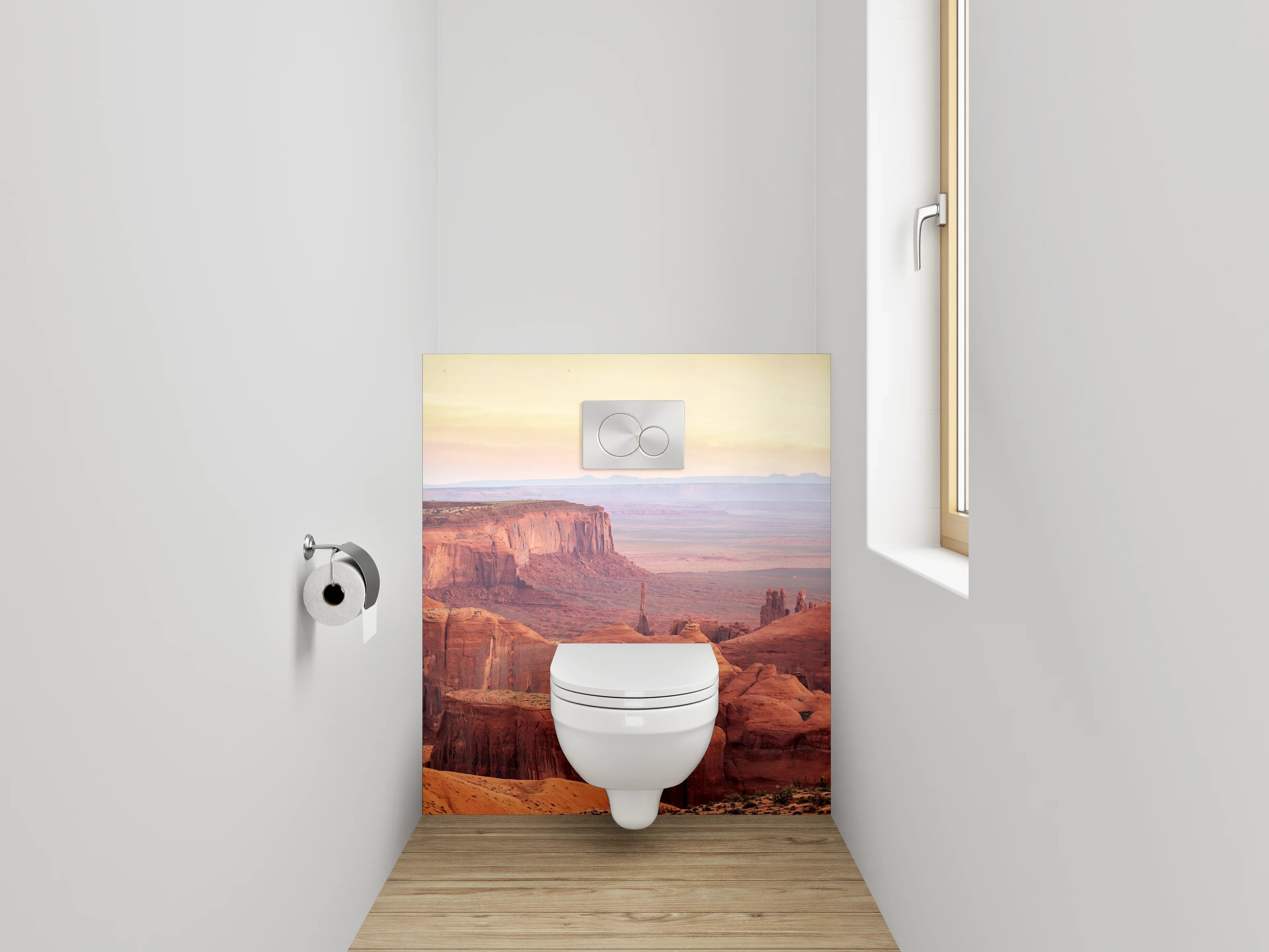 WC-Rückwand - Panoramablick Monument Valley