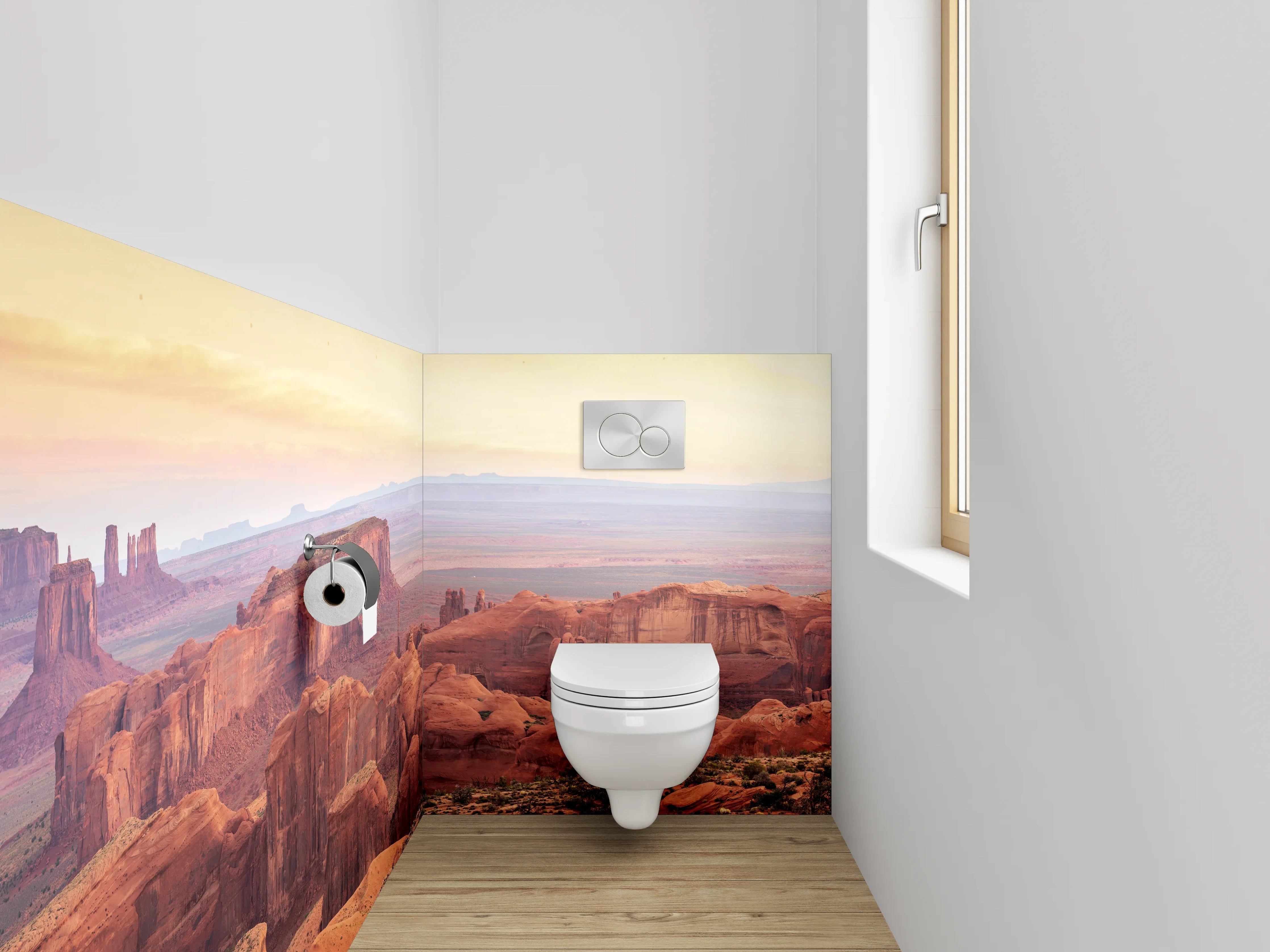 WC-Rückwand - Panoramablick Monument Valley