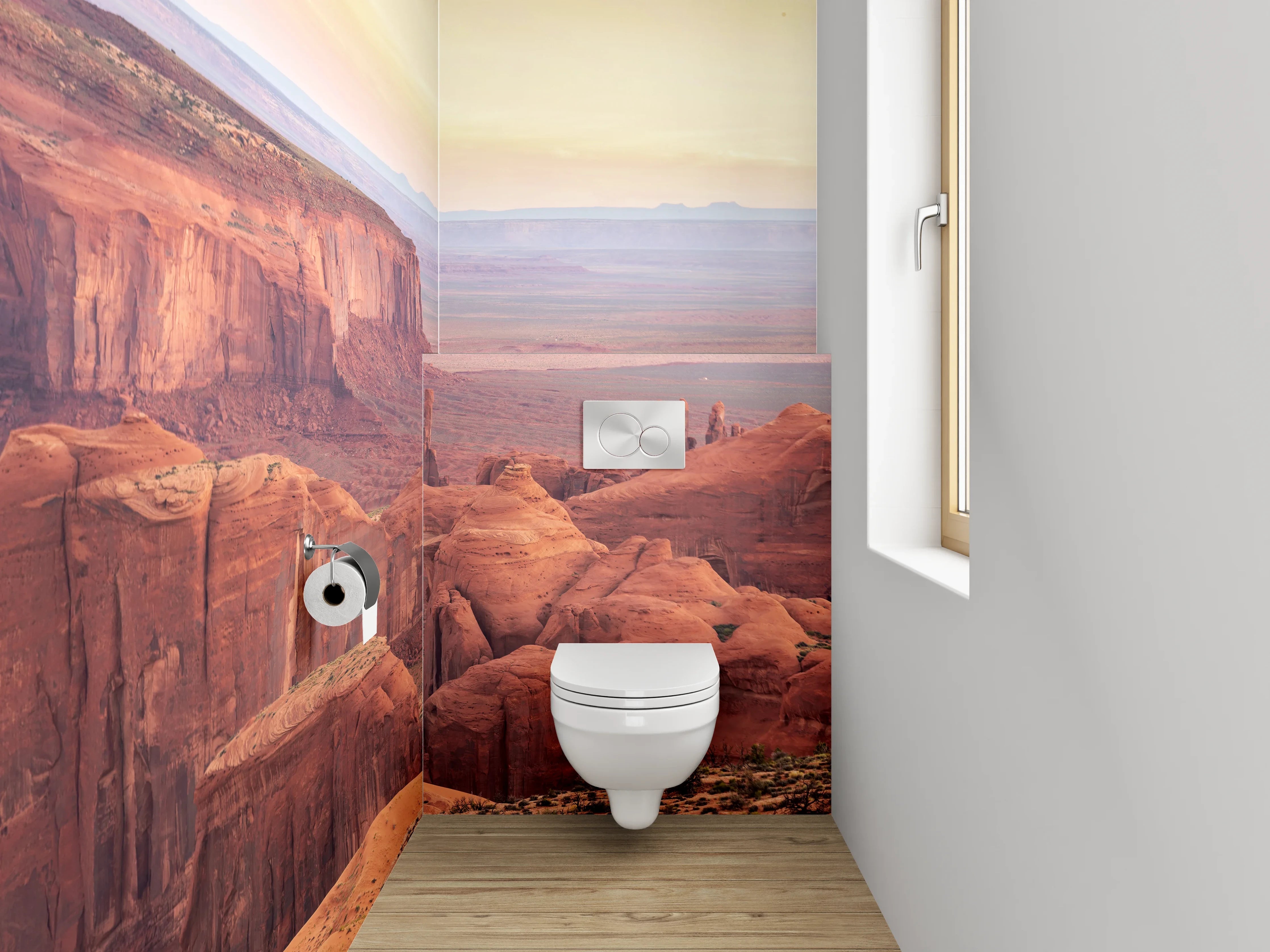 WC-Rückwand - Panoramablick Monument Valley