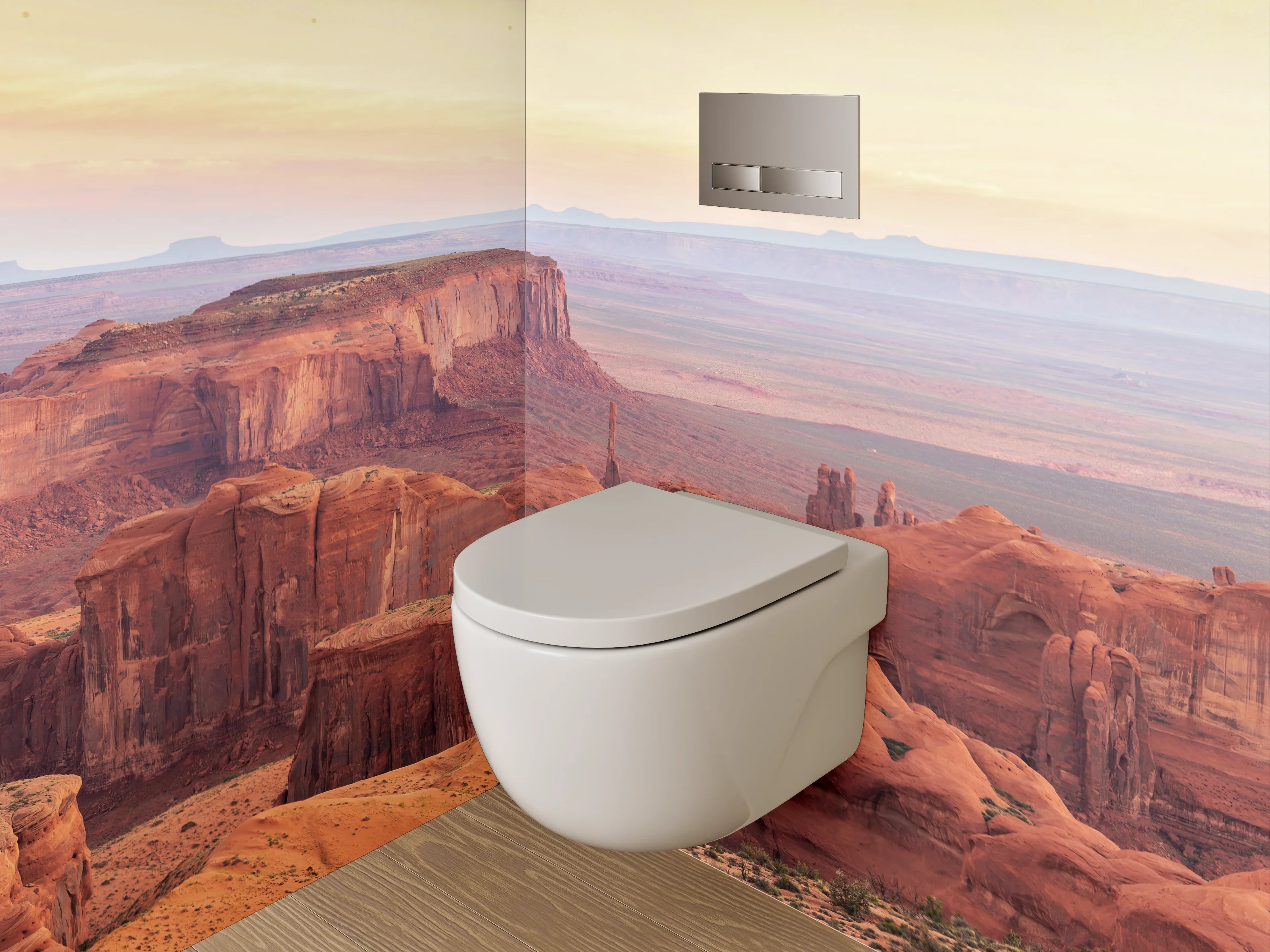 WC-Rückwand - Panoramablick Monument Valley