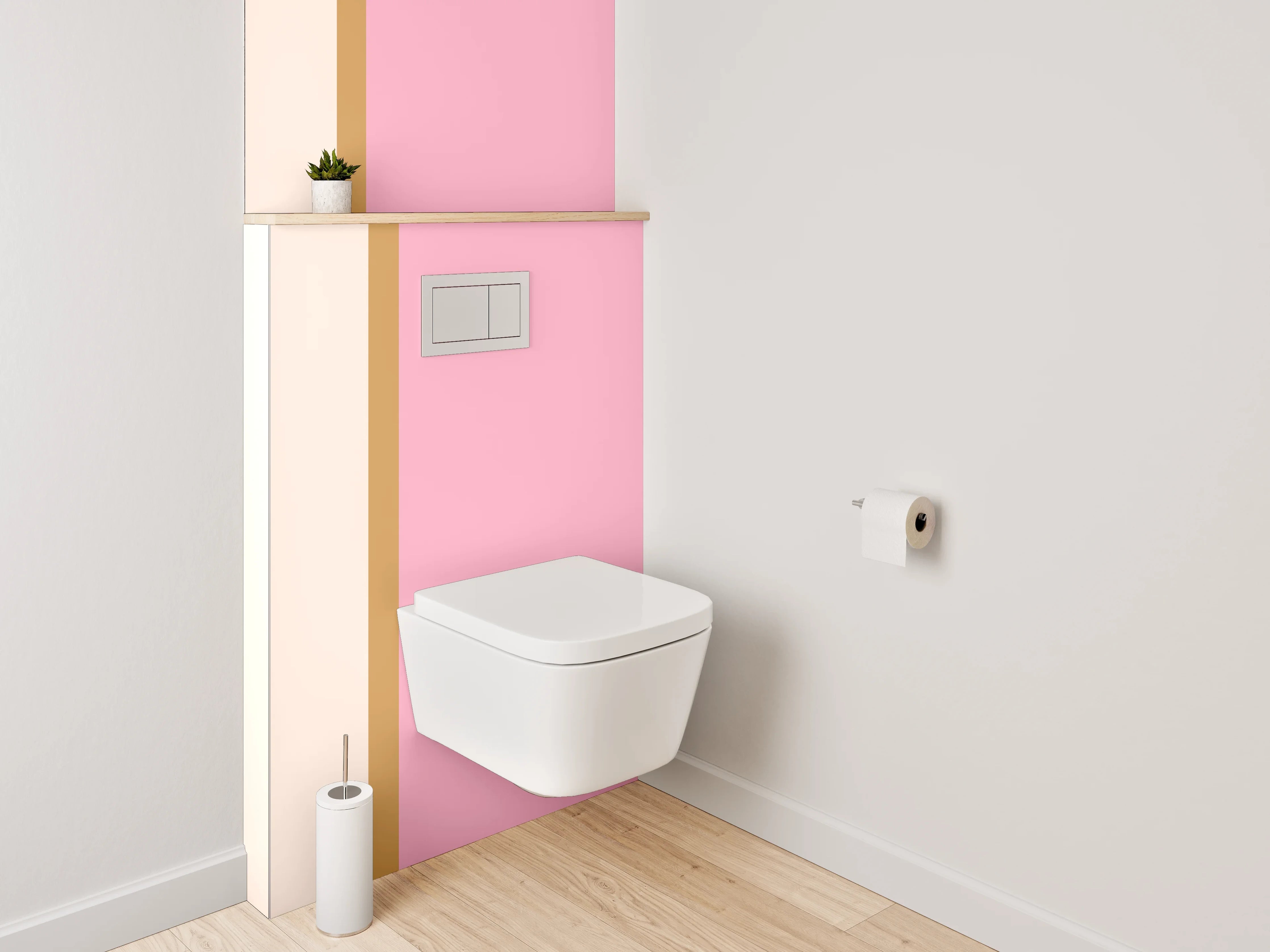 WC-Rückwand - Pastell Abstrakt Modern Rosa Blau
