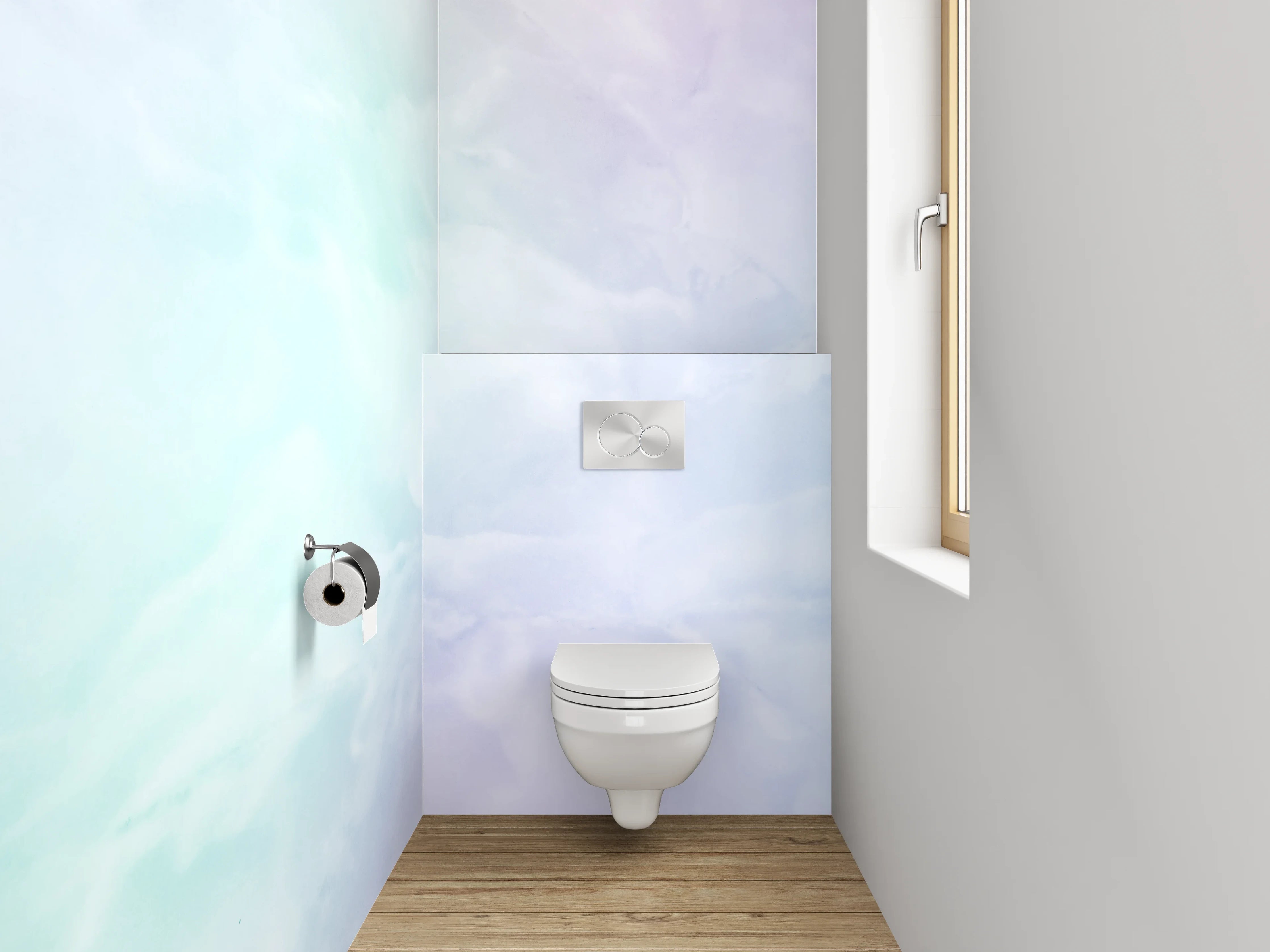 WC-Rückwand - Pastell Marmor Optik Wandpaneel