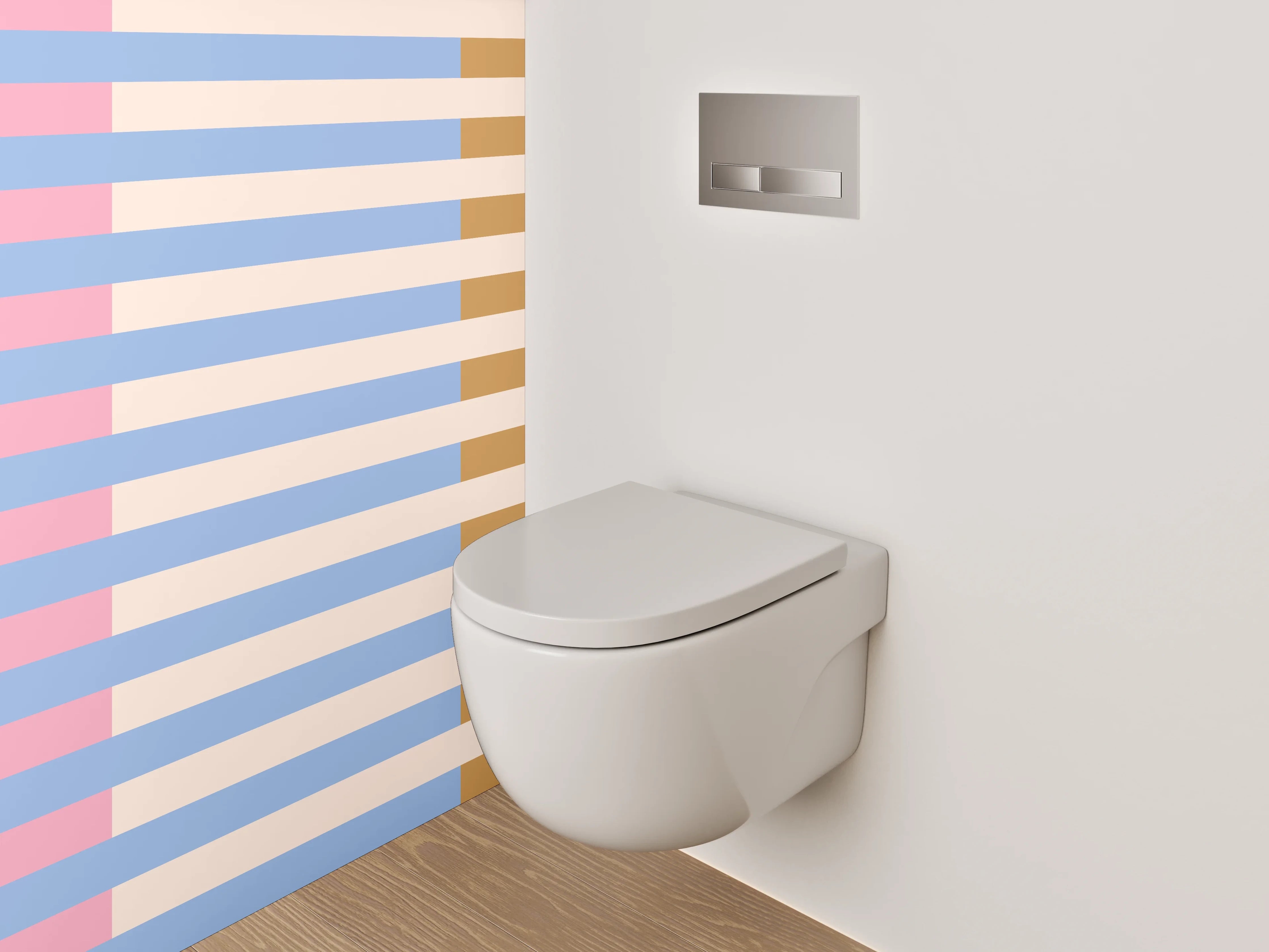 WC-Rückwand - Pastell Streifen modern Abstrakt