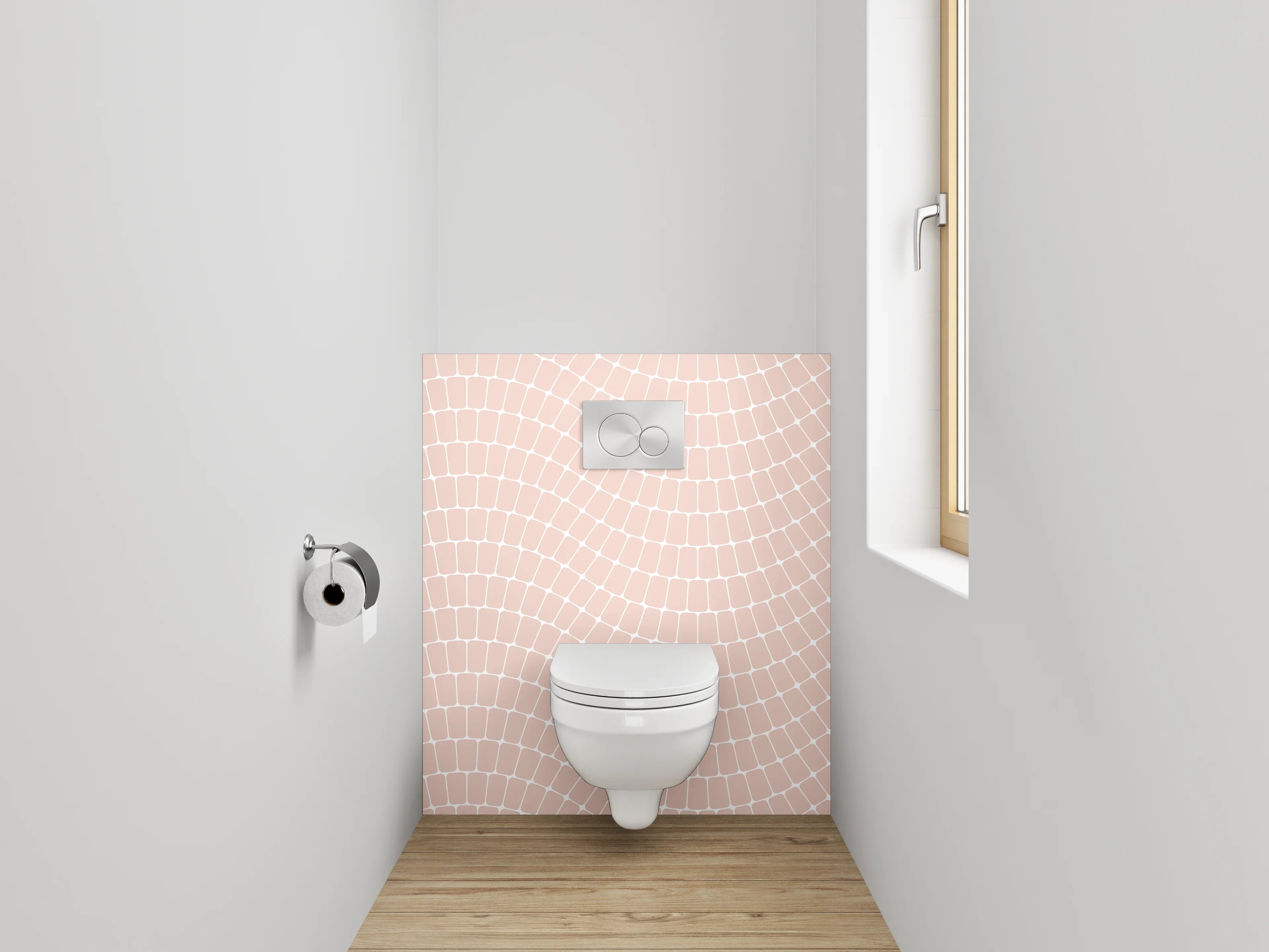 WC-Rückwand - Pastell Wellenmuster Fliesen Optik
