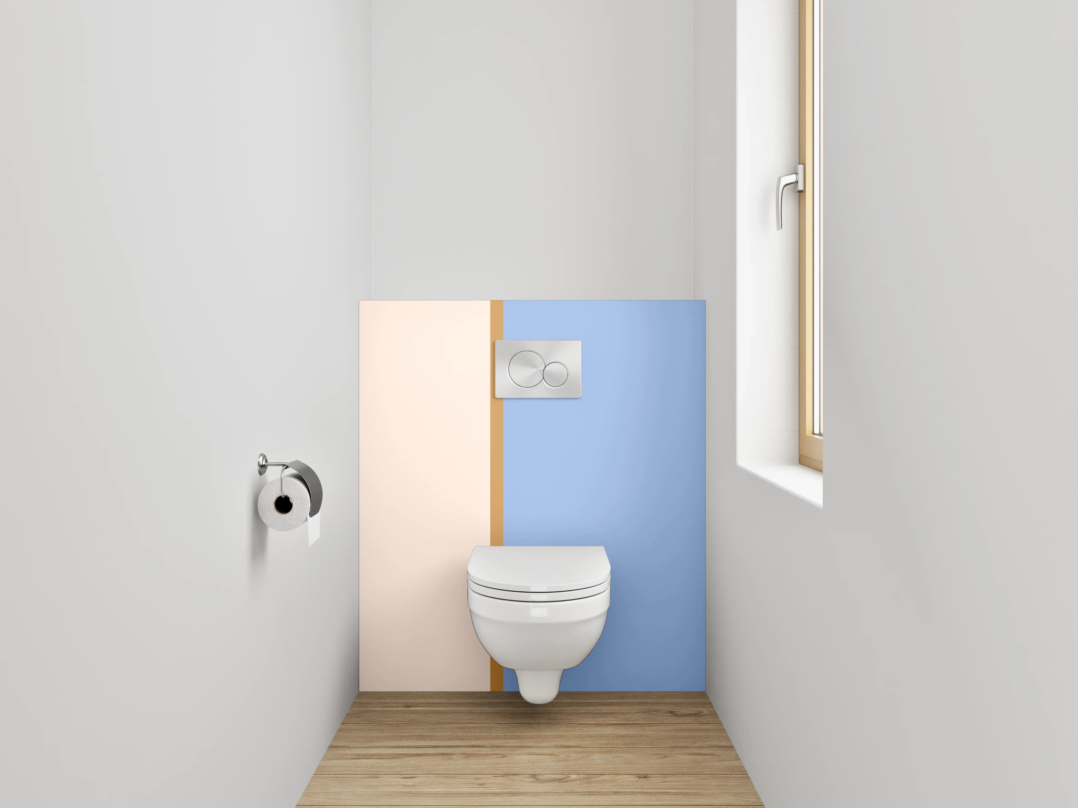 WC-Rückwand - Pastellfarbene Farbverlaufsharmonie