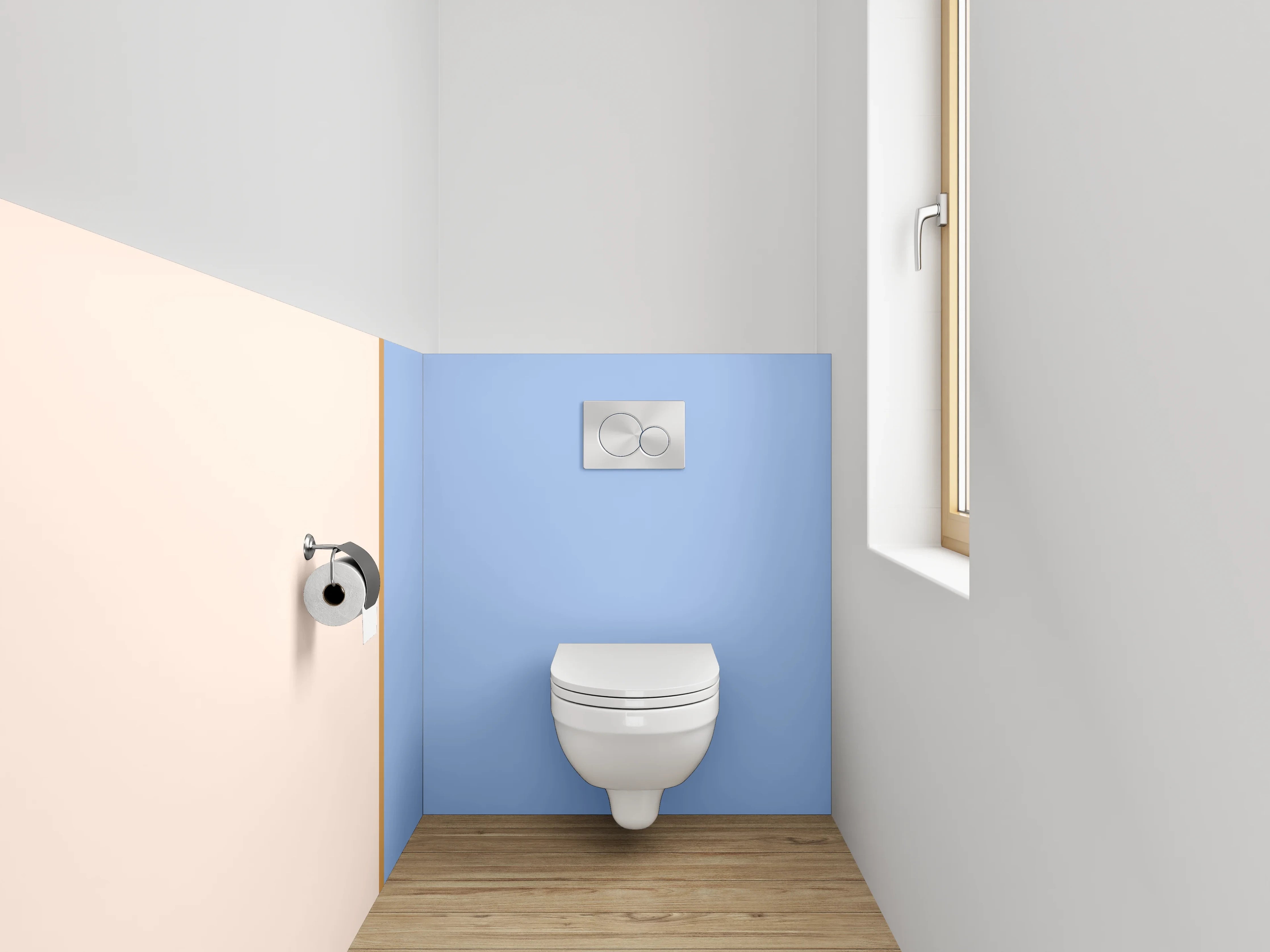 WC-Rückwand - Pastellfarbene Farbverlaufsharmonie