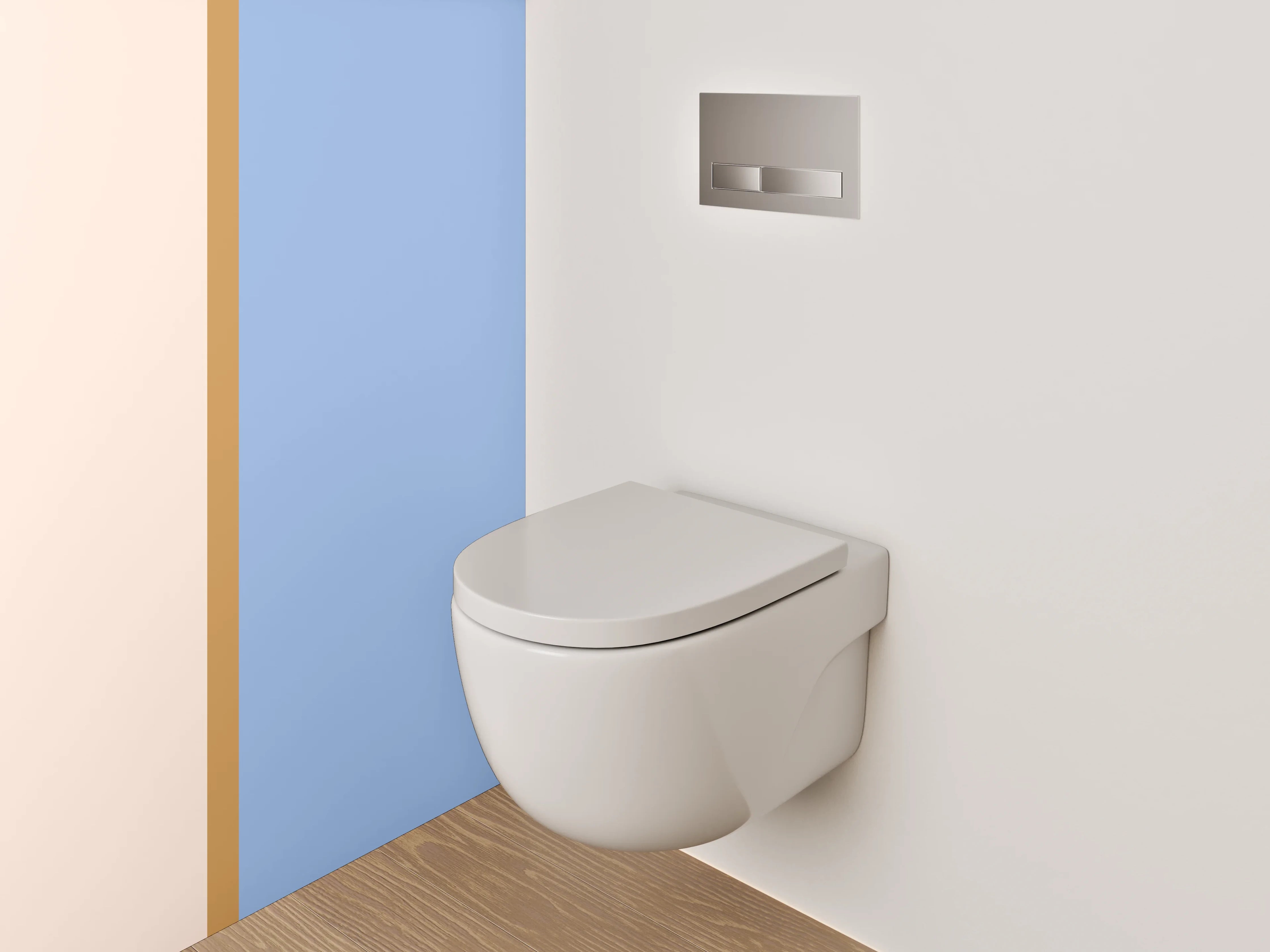 WC-Rückwand - Pastellfarbene Farbverlaufsharmonie