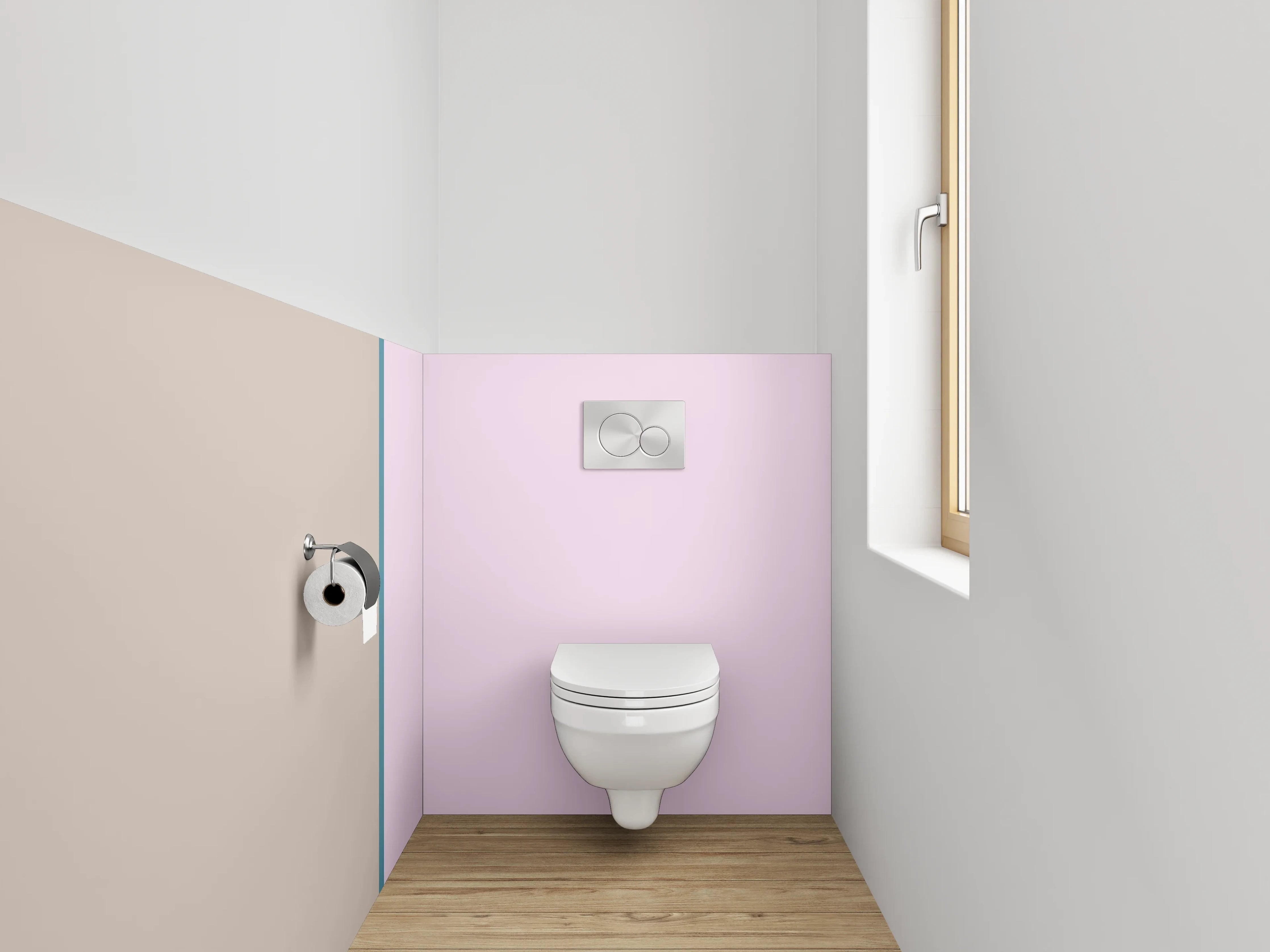 WC-Rückwand - Pastellfarbenes Farbenspiel