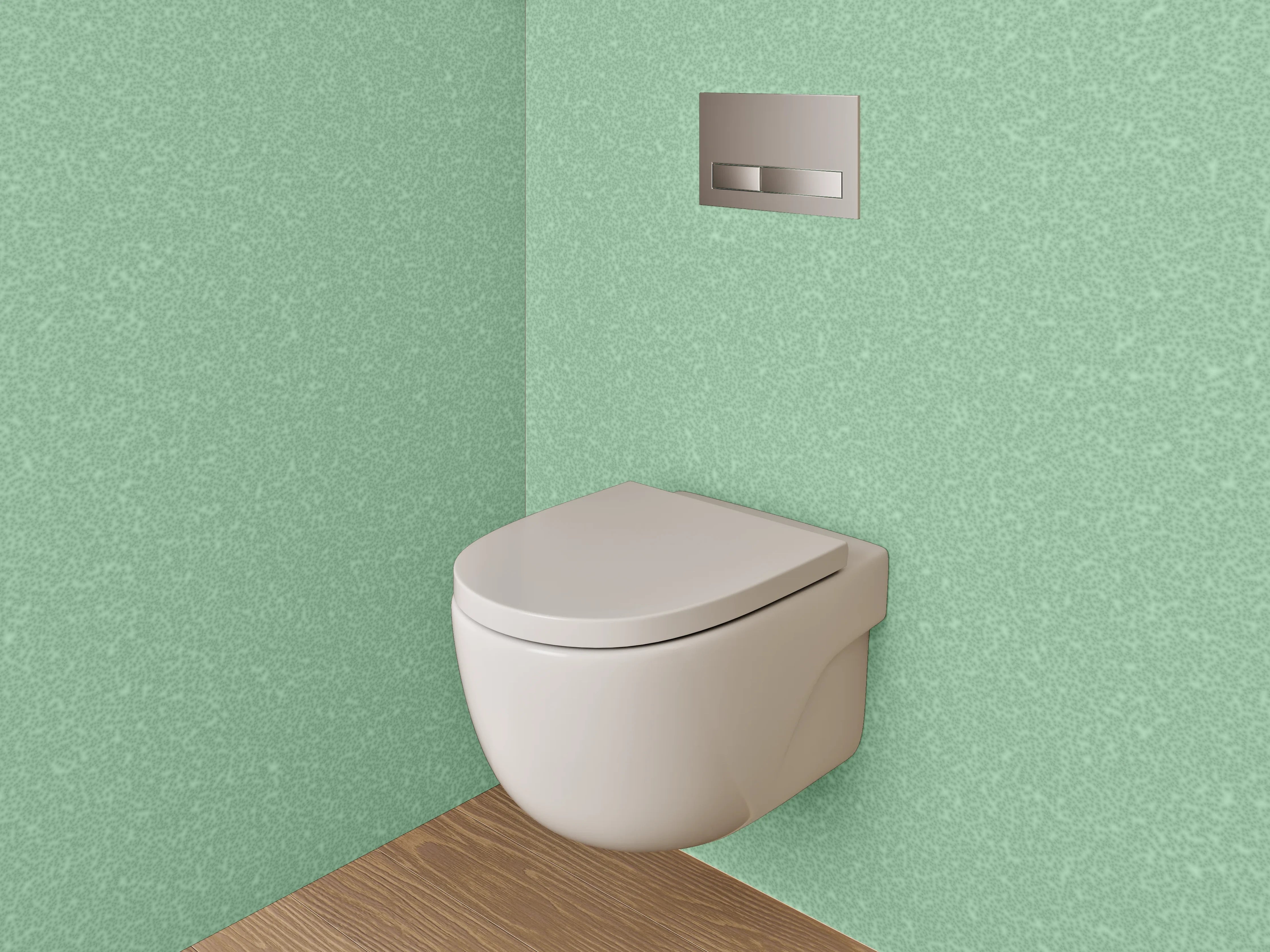WC-Rückwand - Pastellgrüne Uni-Farbe modern