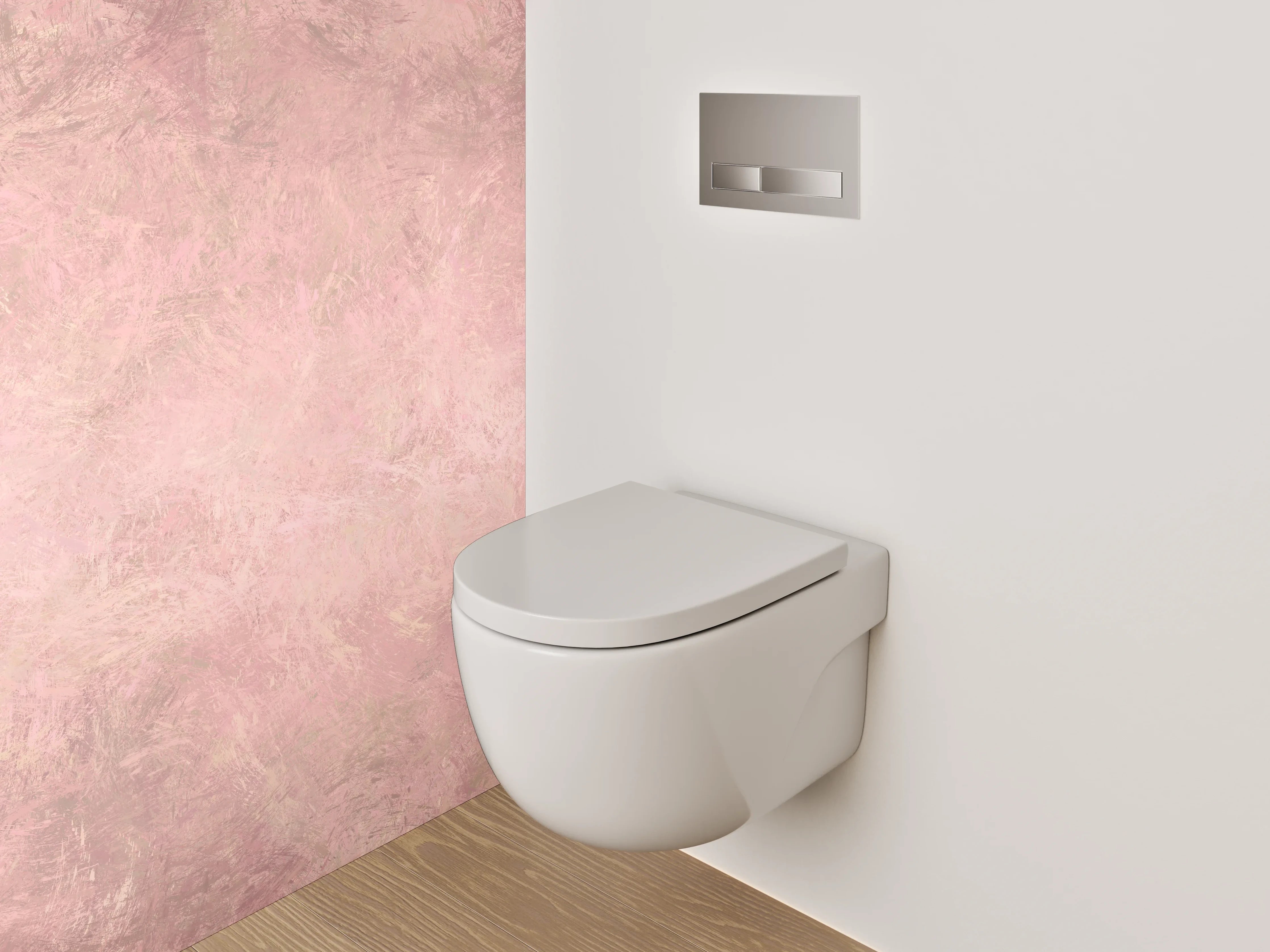 WC-Rückwand - Pastellrosa Marmor-Optik Wanddekor