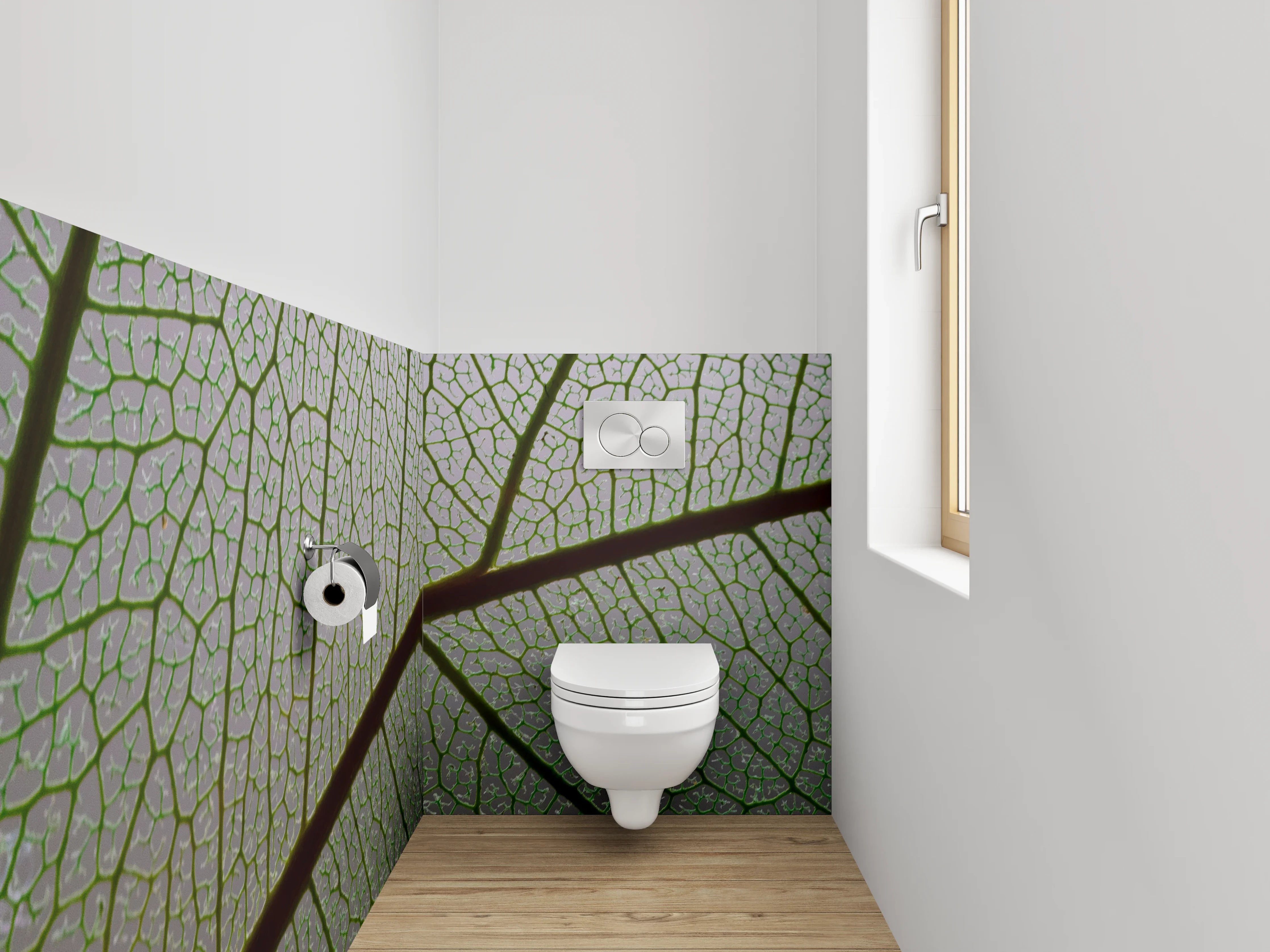 WC-Rückwand - Pflanzenstruktur Makro Gliederung Naturdetail