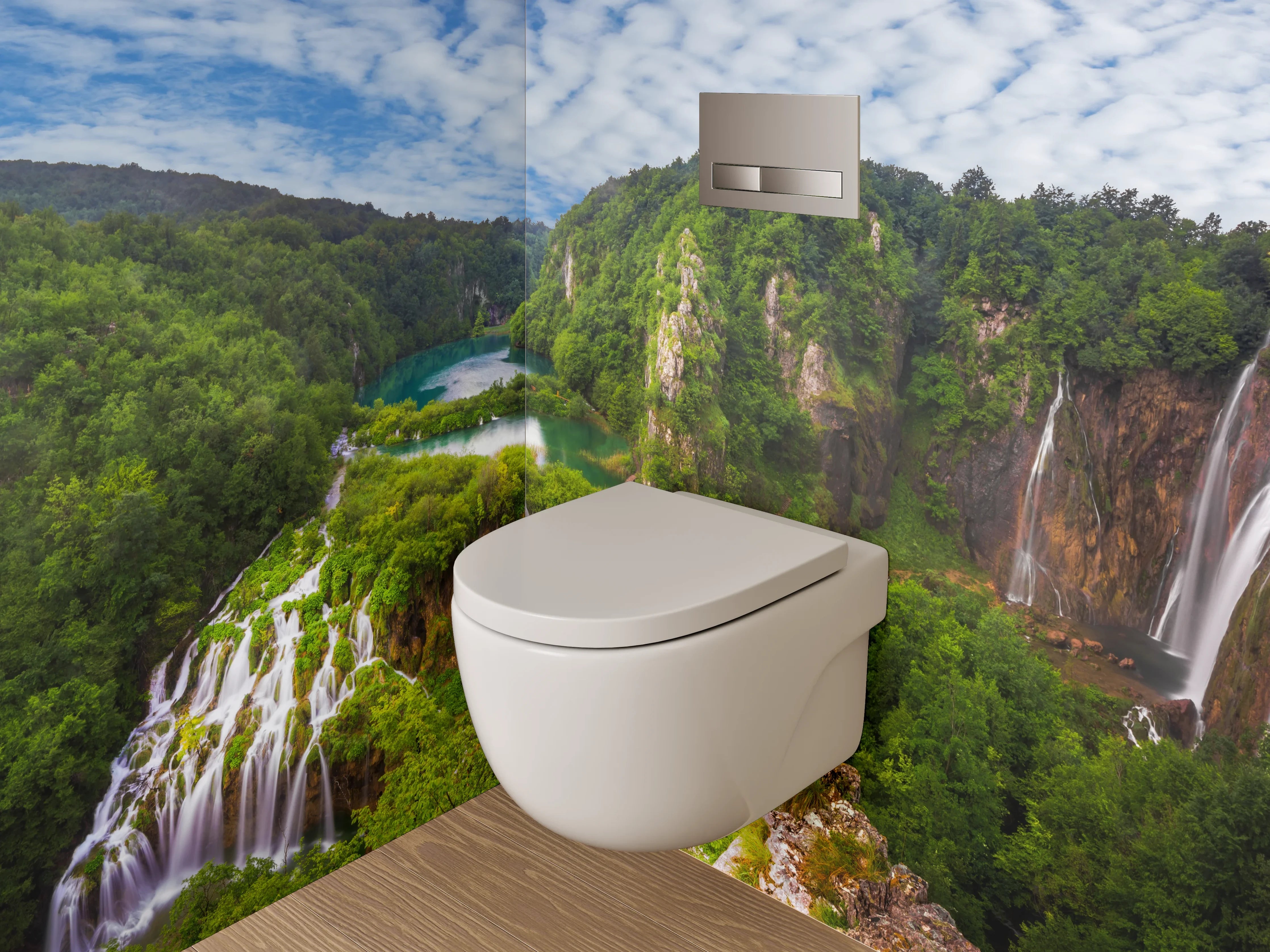 WC-Rückwand - Plitvicer Wasserfälle Naturparadies