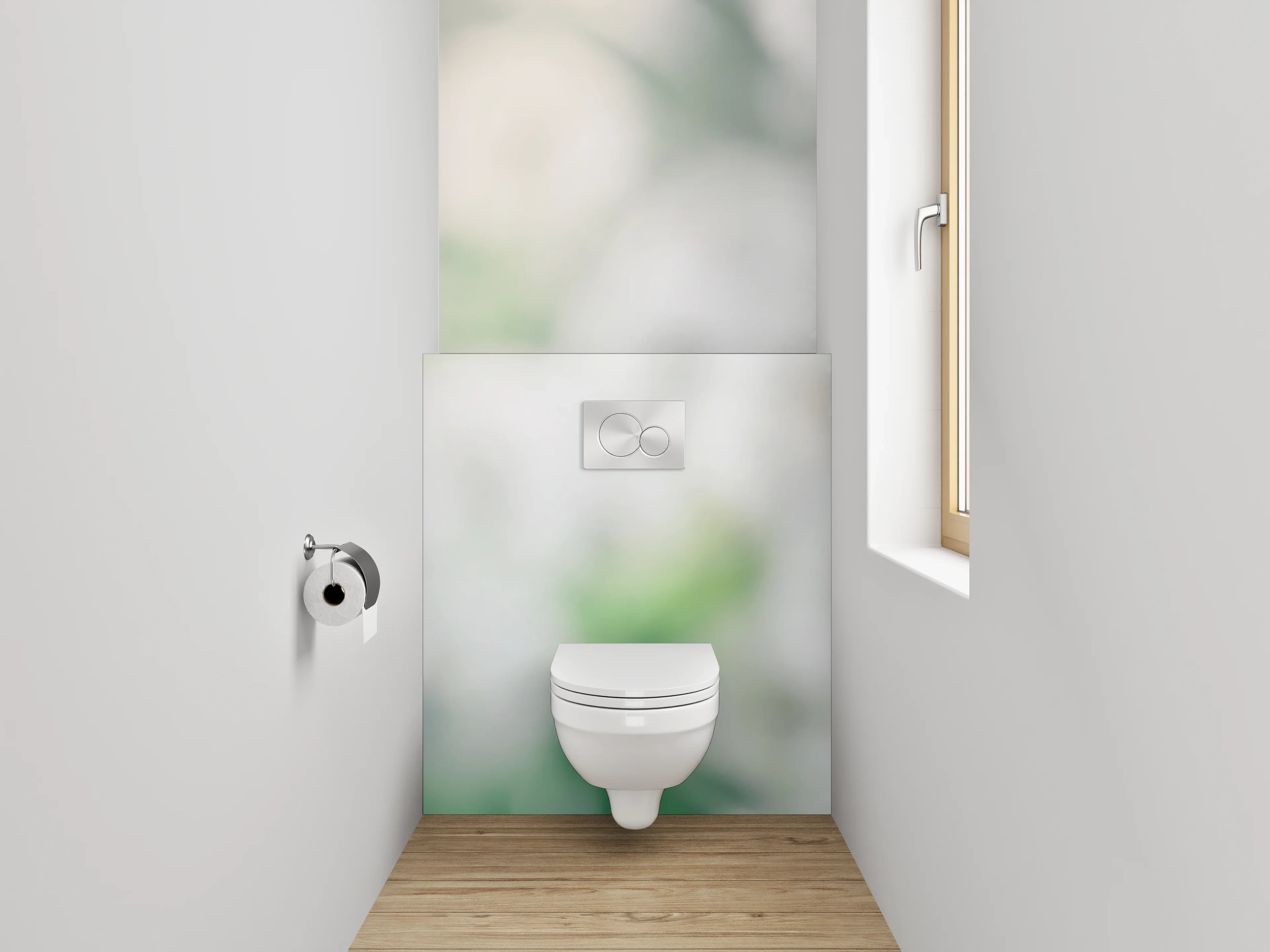WC-Rückwand - Pusteblume Traum in Weiß