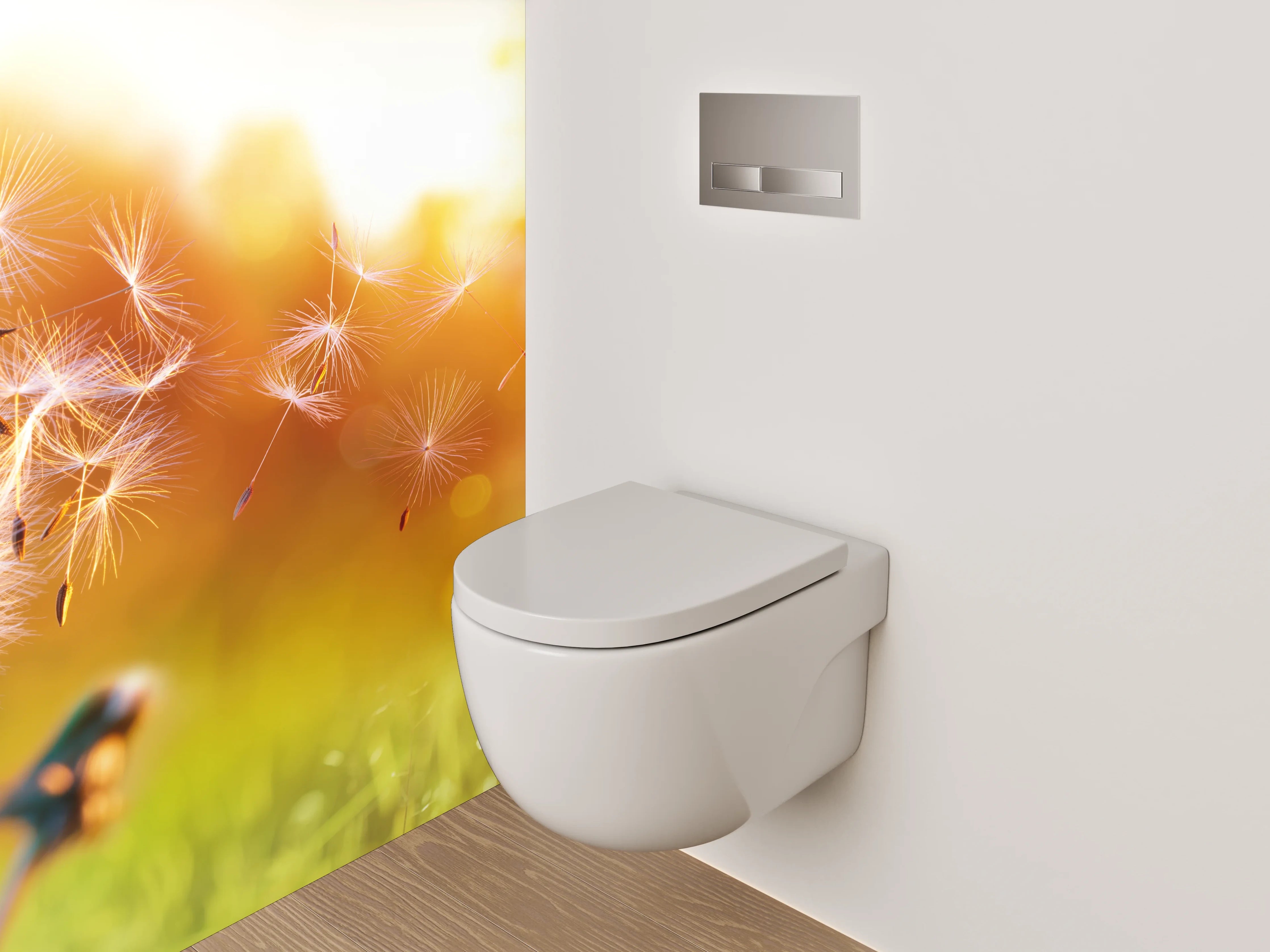 WC-Rückwand - Pusteblume im Sonnenlicht Fotomotiv