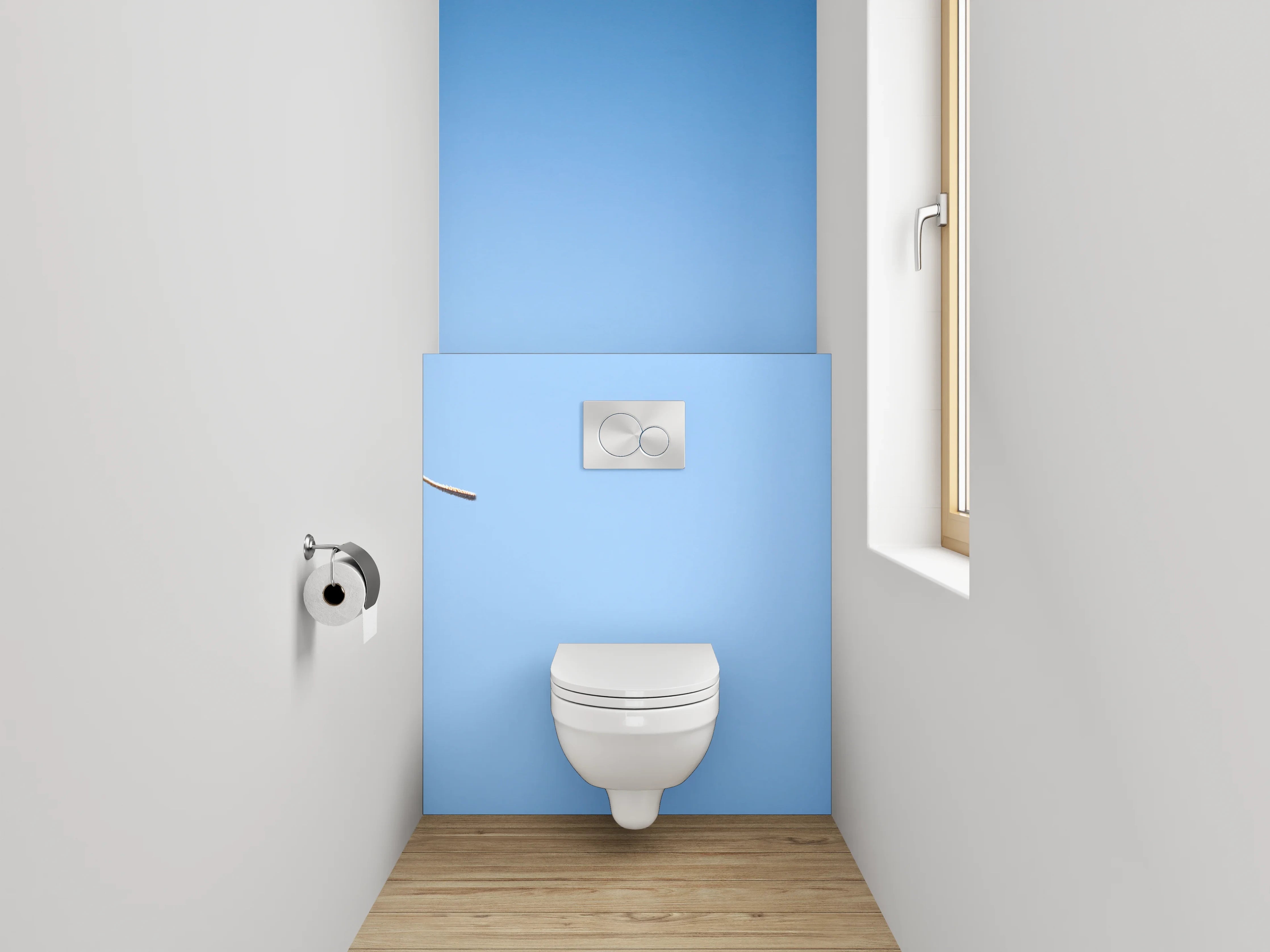 WC-Rückwand - Pusteblume im Wind vor blauem Himmel