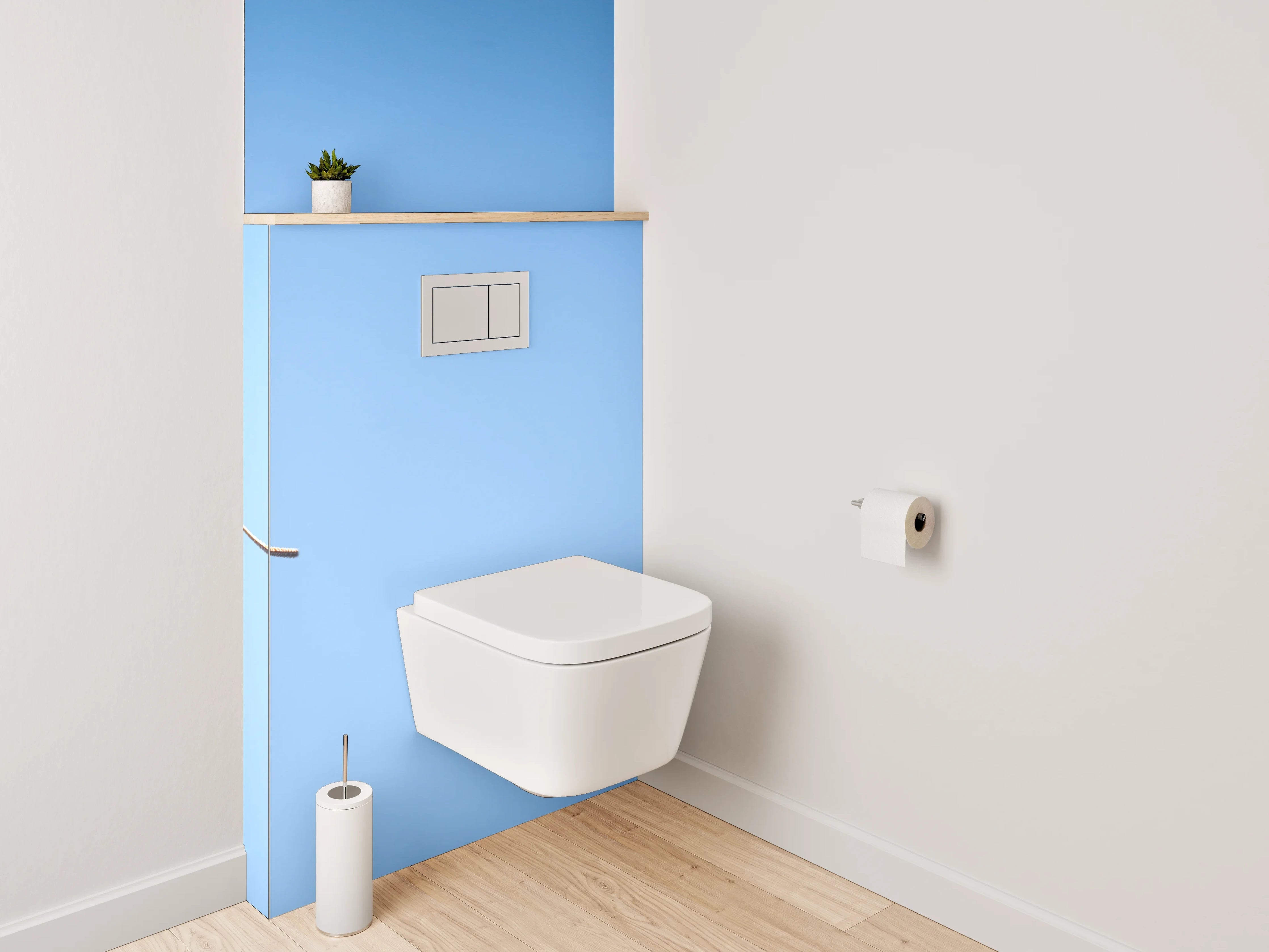 WC-Rückwand - Pusteblume im Wind vor blauem Himmel