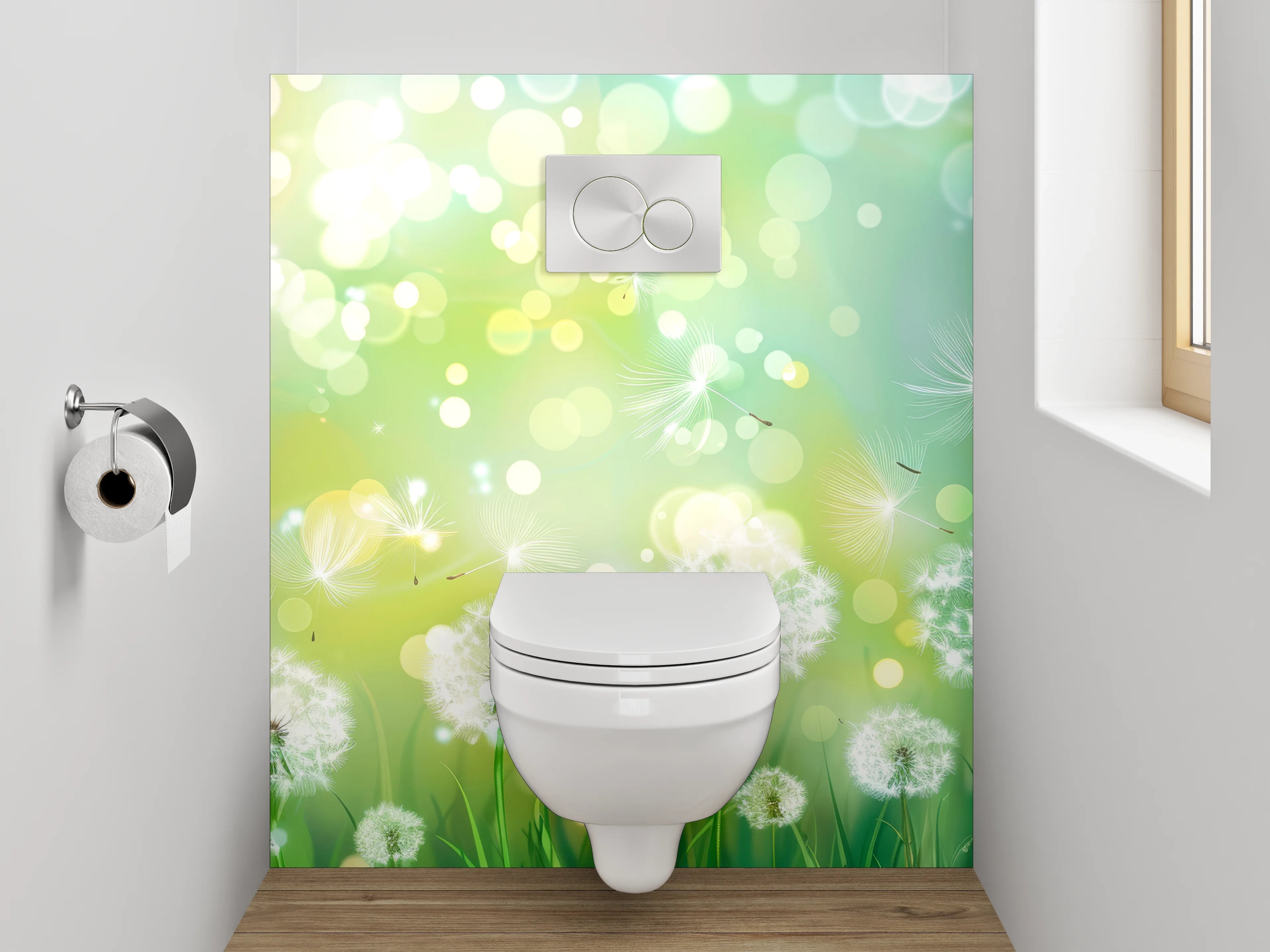 WC-Rückwand - Pusteblumen Traum Wiese Frühling