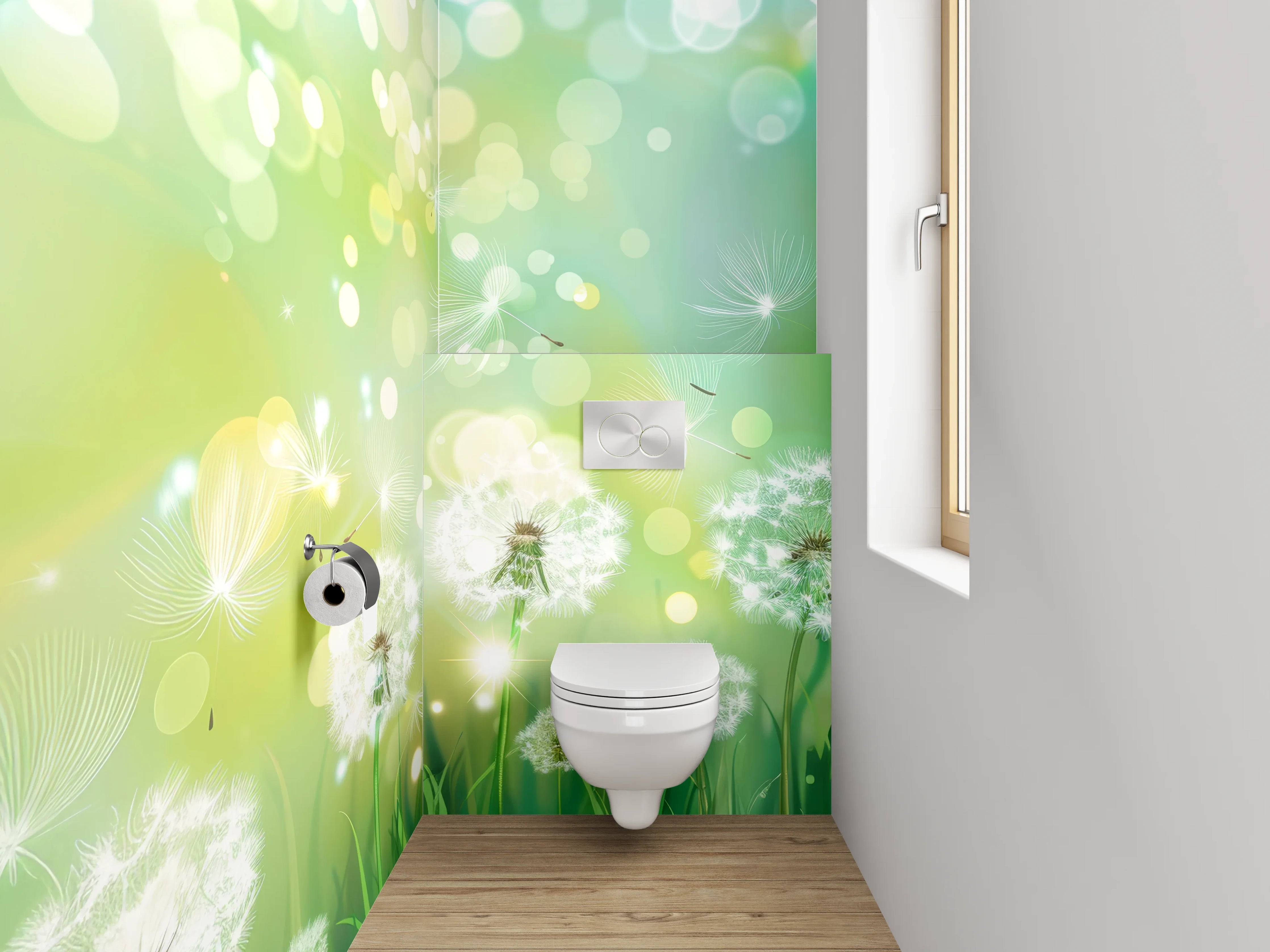 WC-Rückwand - Pusteblumen Traum Wiese Frühling