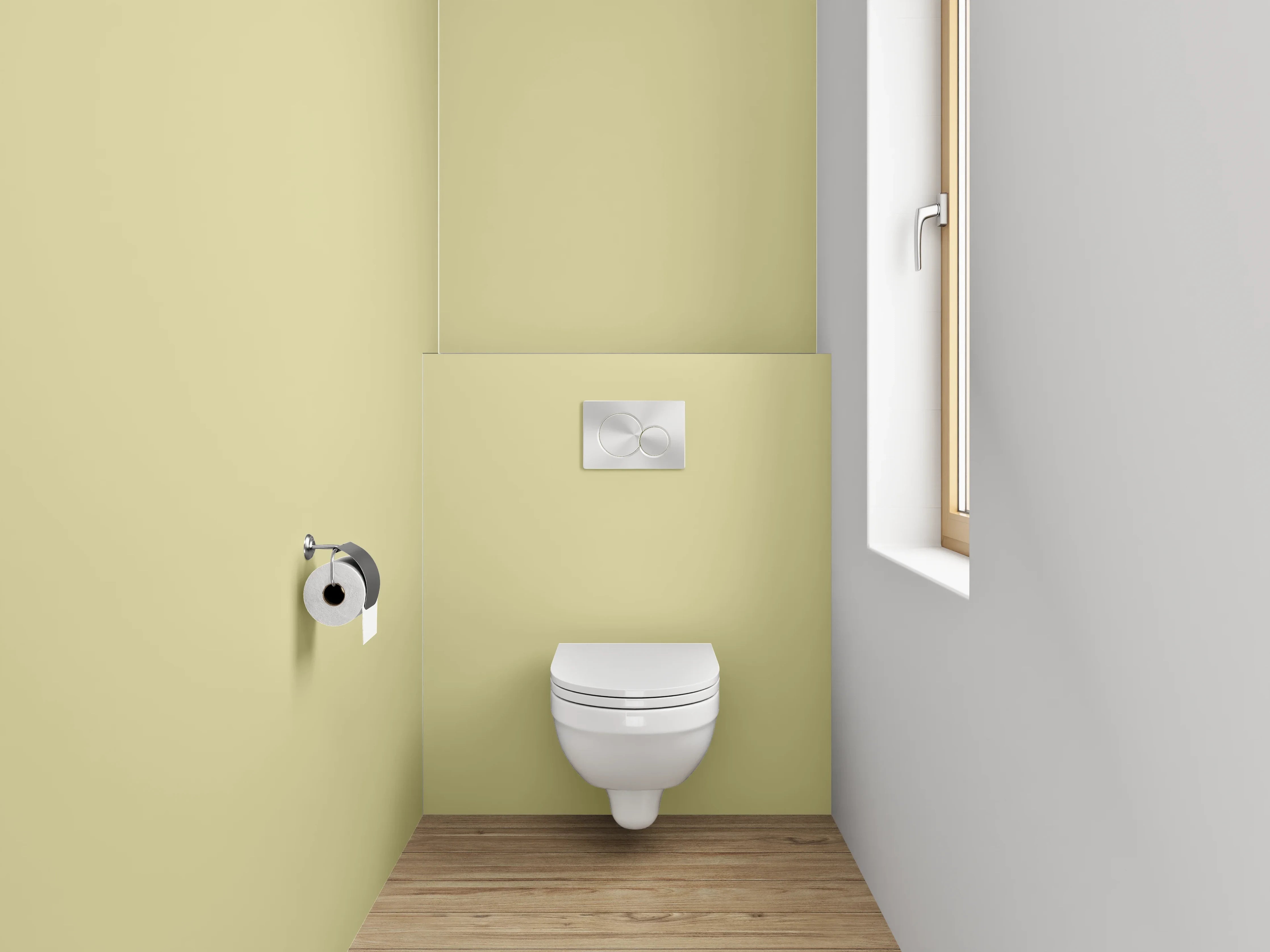 WC-Rückwand - RAL 1000 Grünbeige