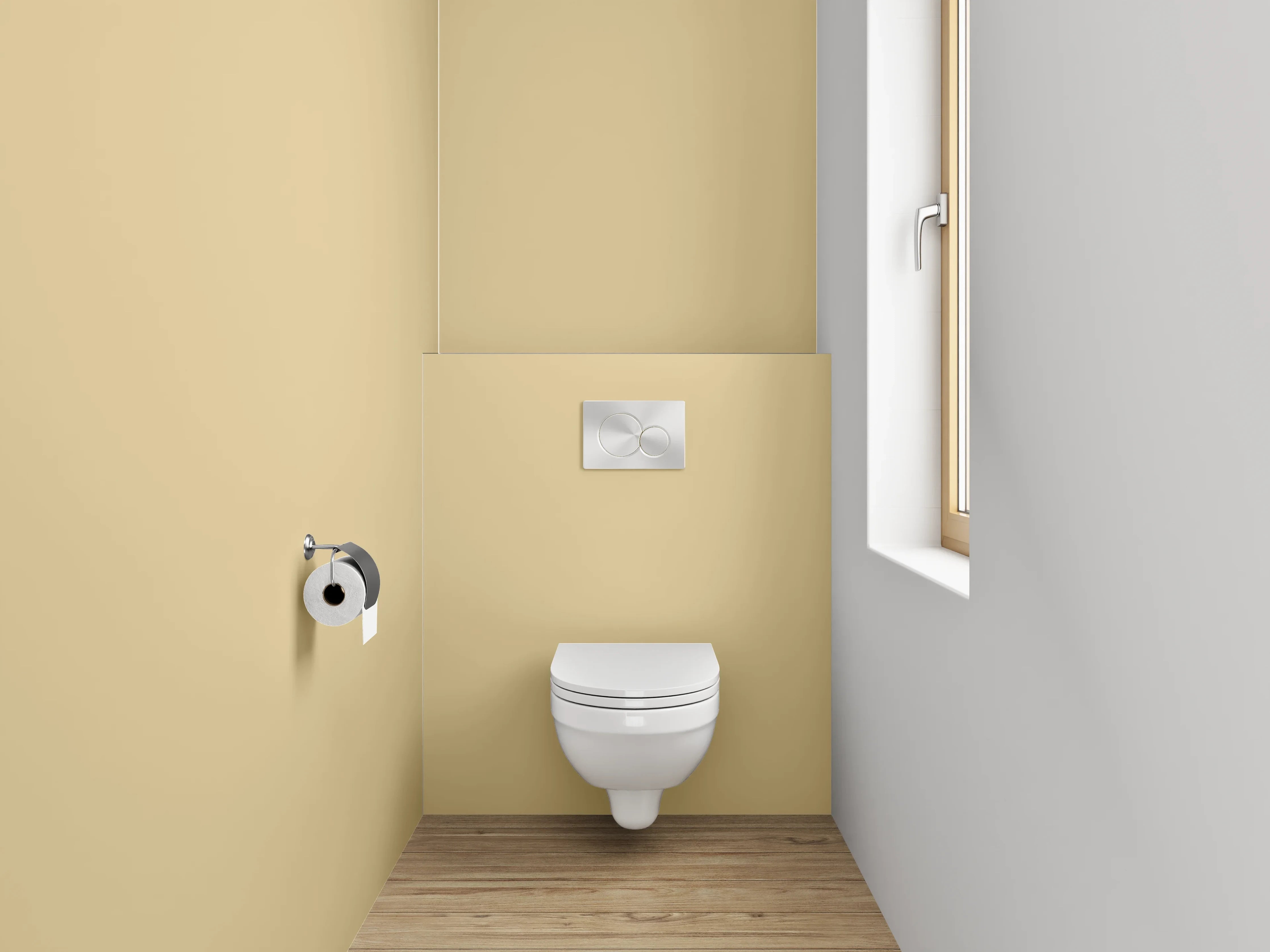 WC-Rückwand - RAL 1001 Beigebraun