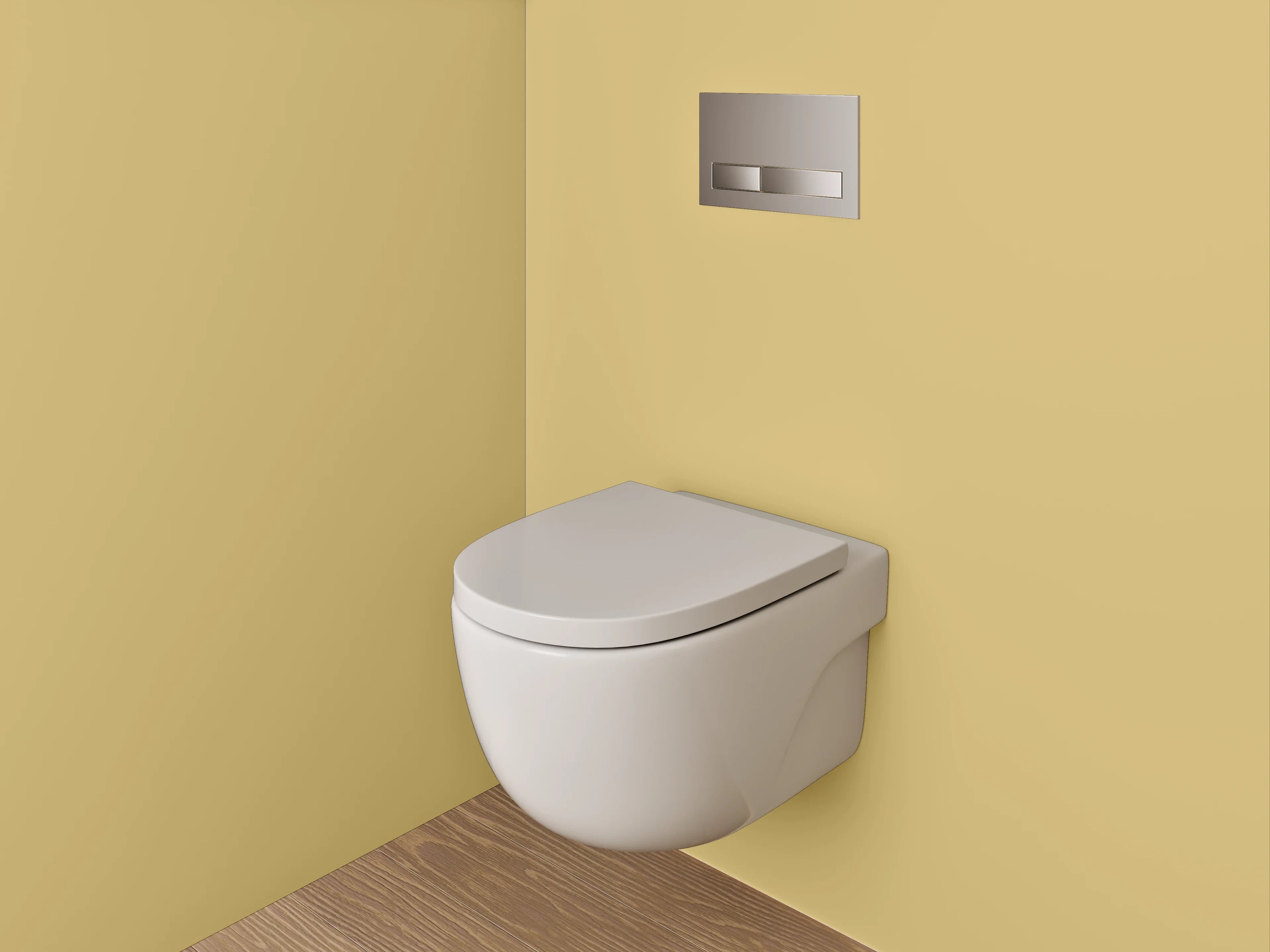 WC-Rückwand - RAL 1002 Sandgelb