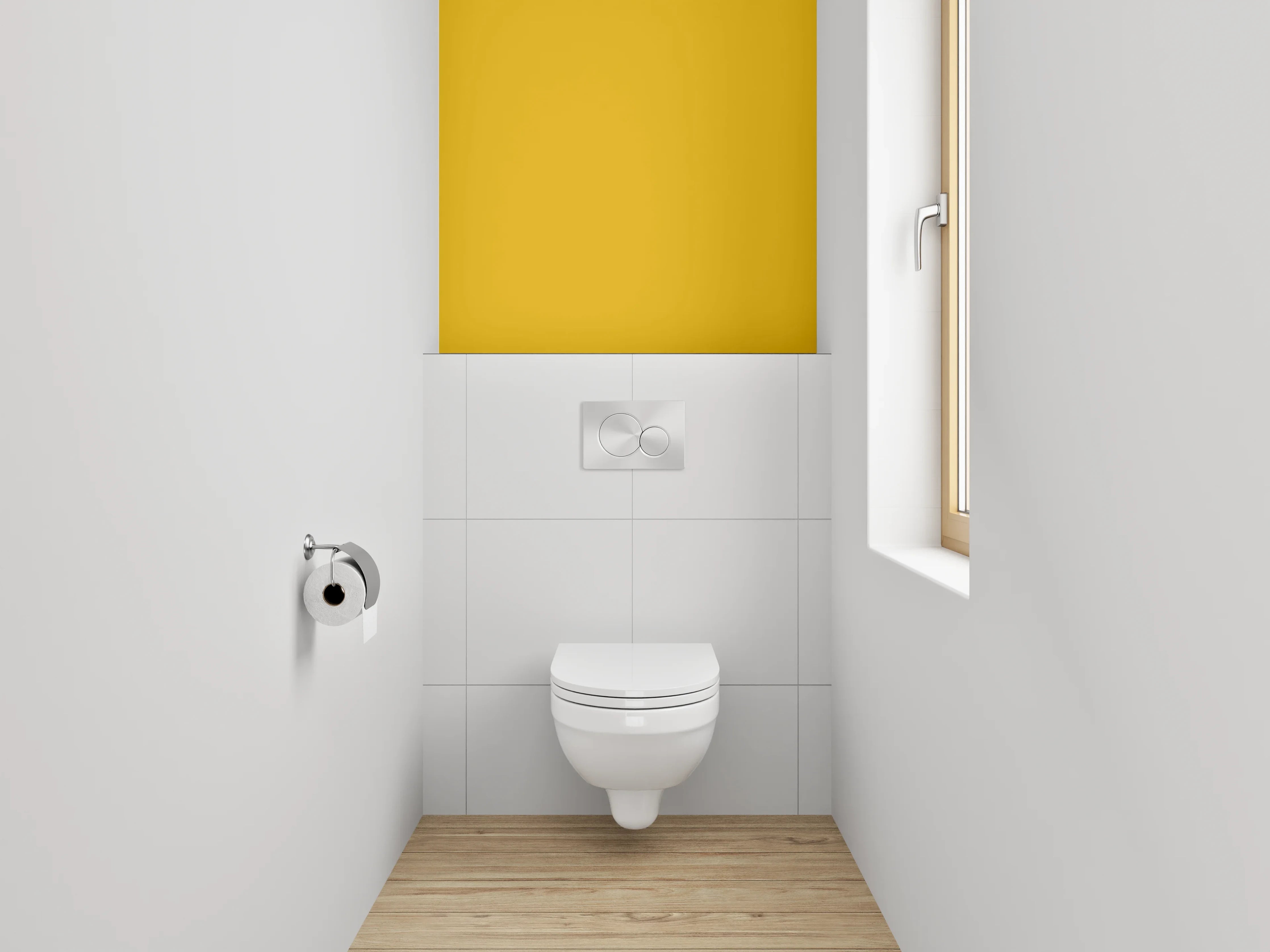 WC-Rückwand - RAL 1004 Goldgelb
