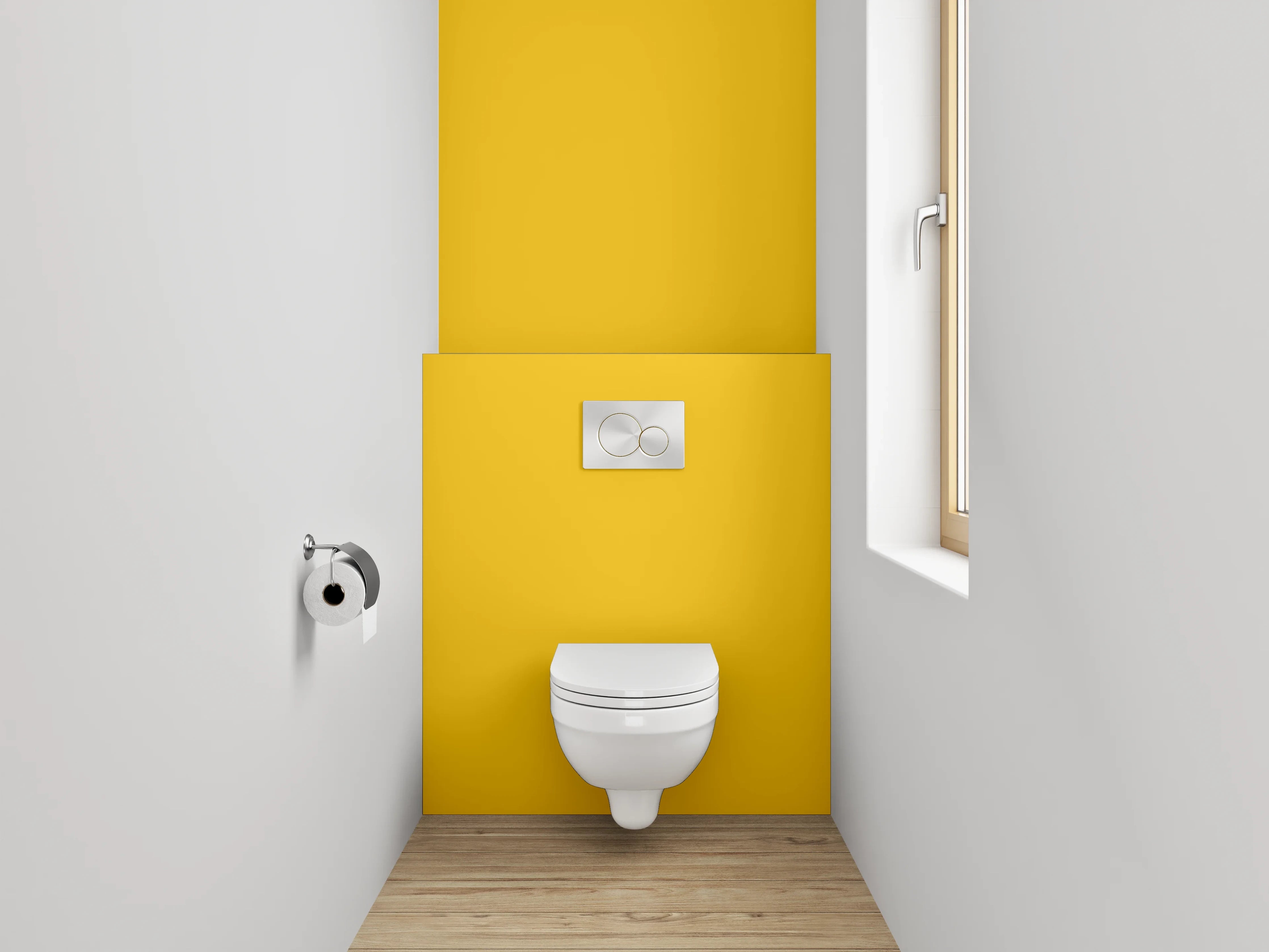 WC-Rückwand - RAL 1004 Goldgelb
