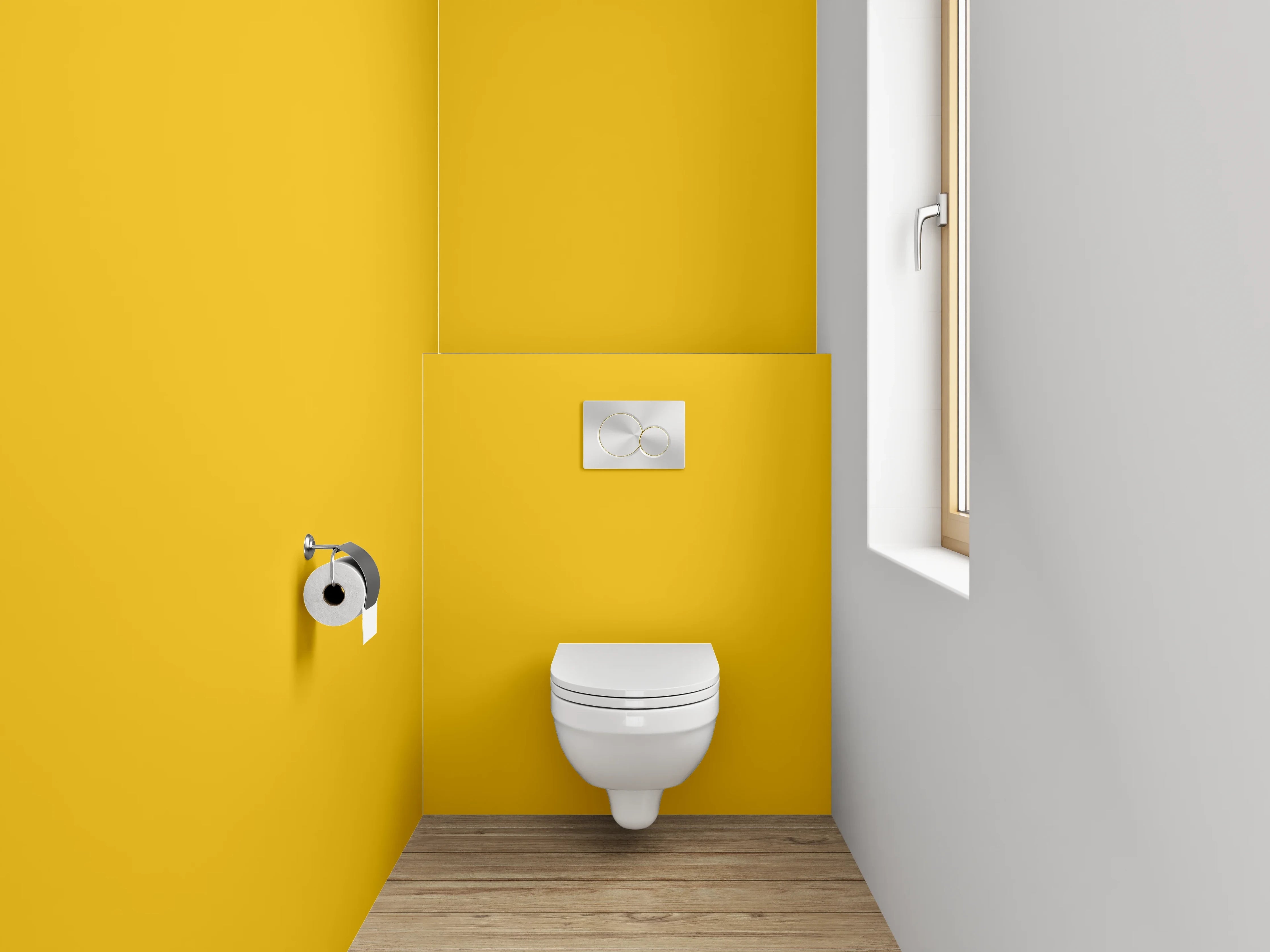 WC-Rückwand - RAL 1004 Goldgelb