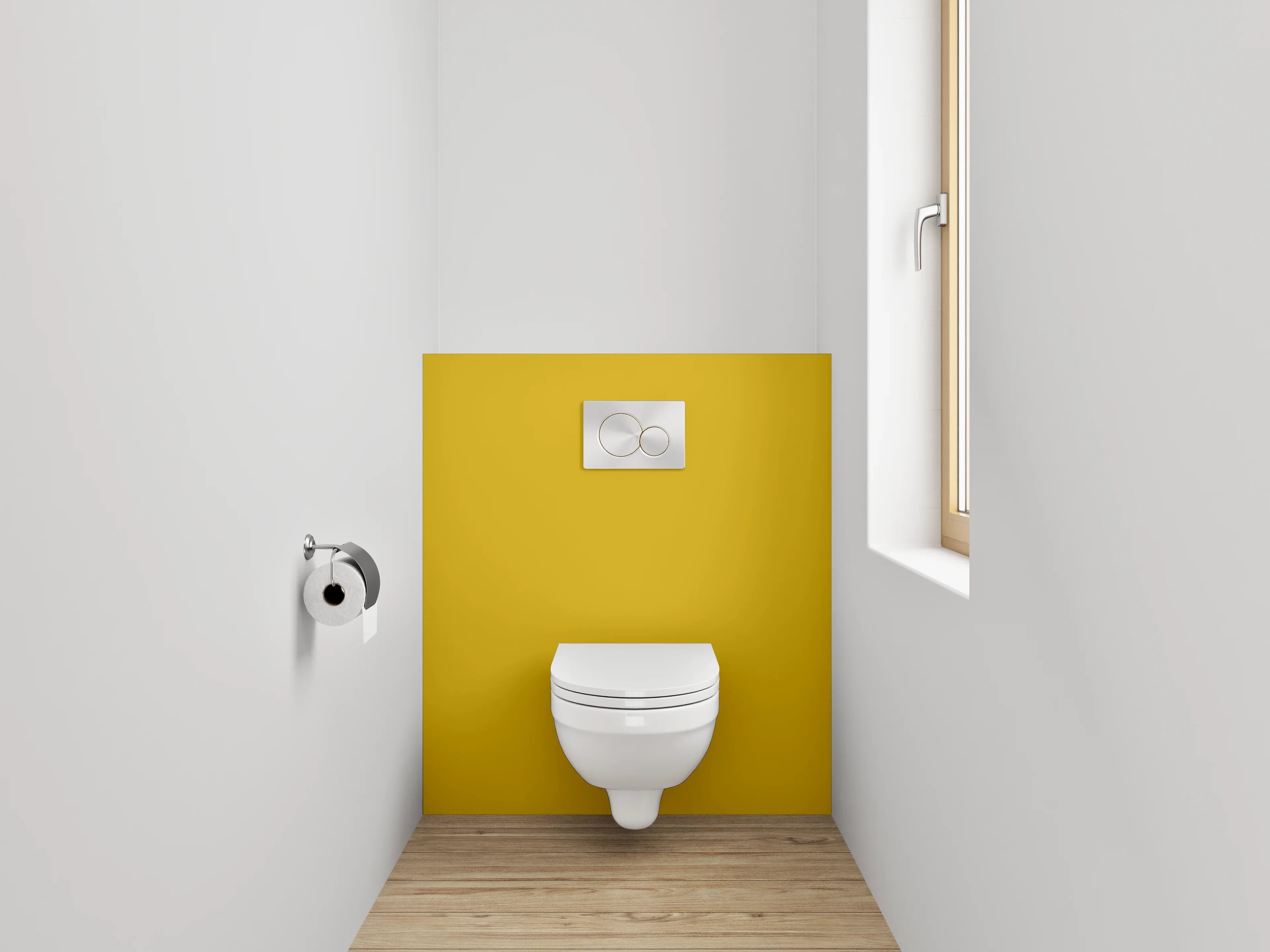 WC-Rückwand - RAL 1005 Honiggelb