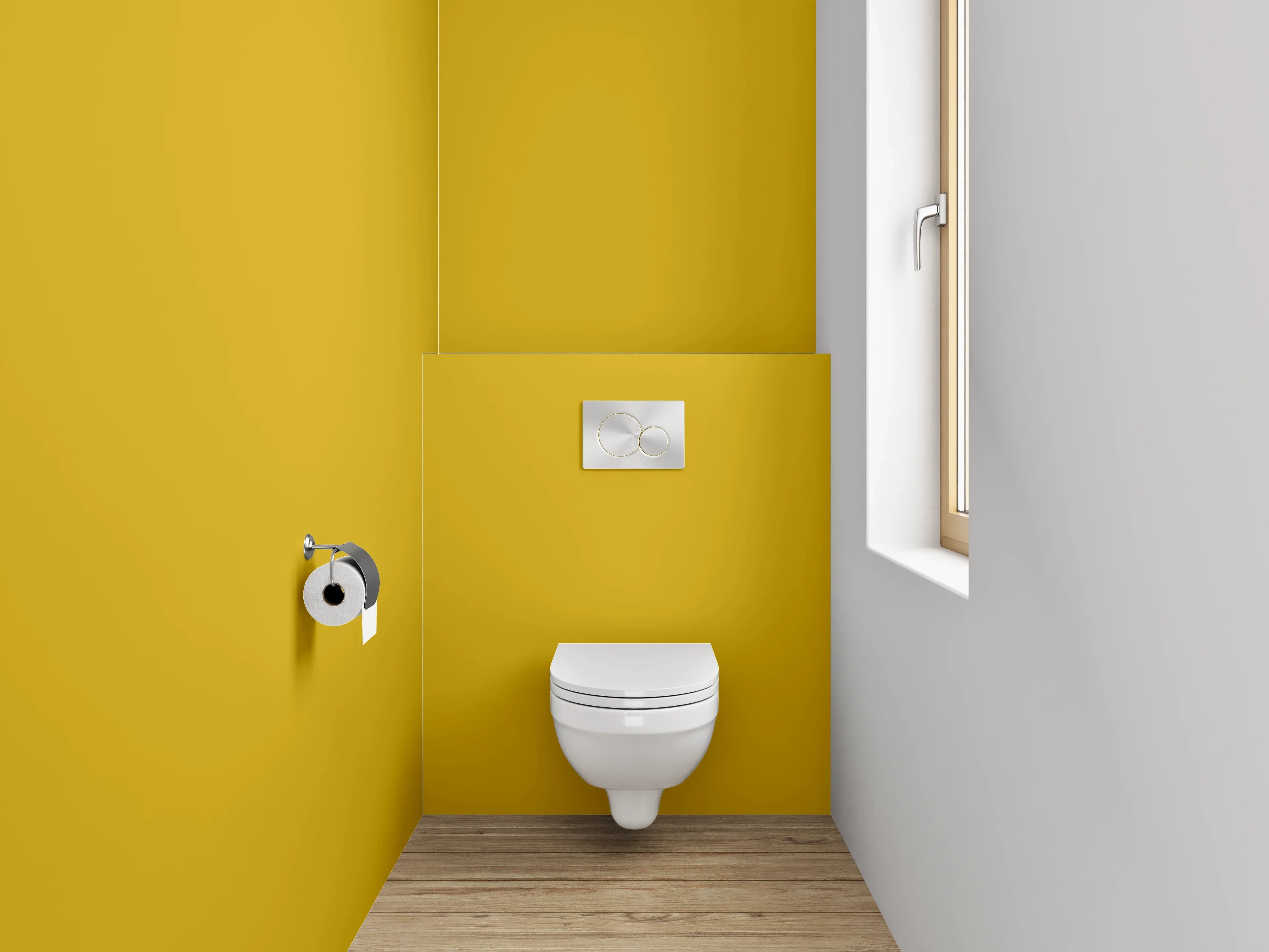 WC-Rückwand - RAL 1005 Honiggelb
