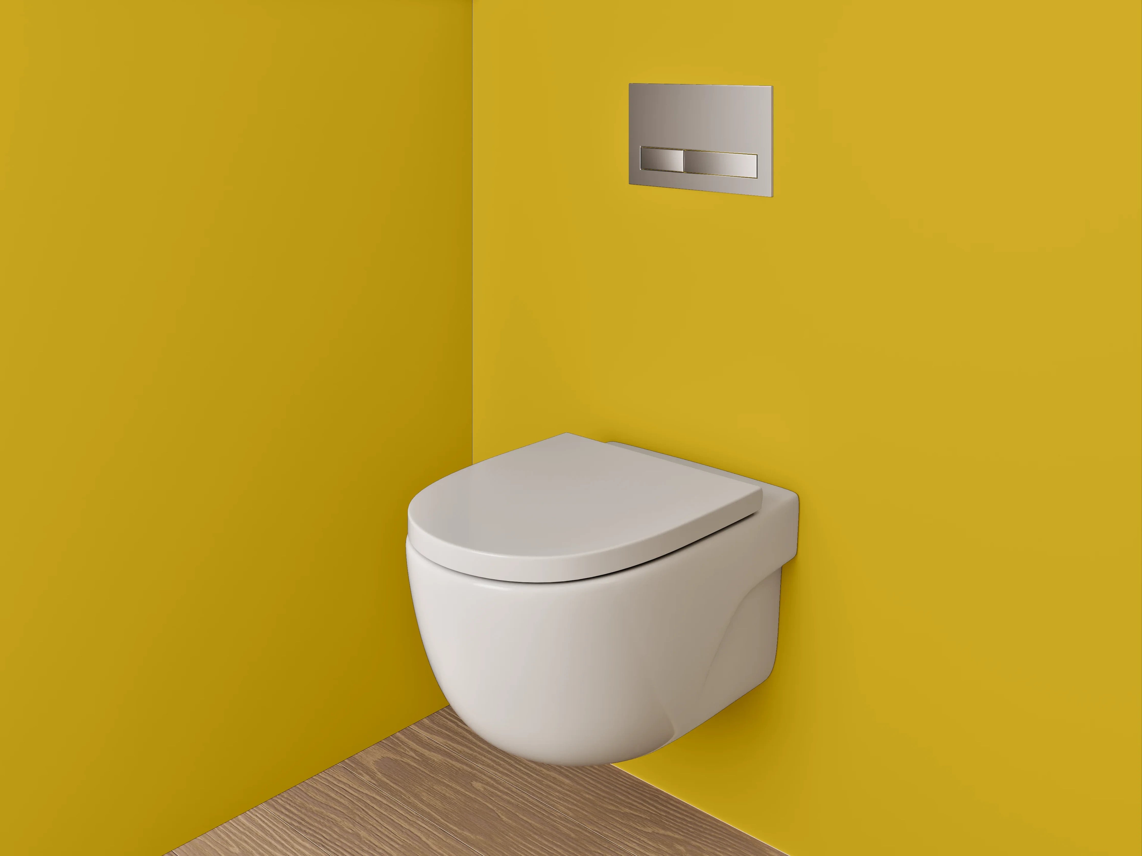 WC-Rückwand - RAL 1005 Honiggelb